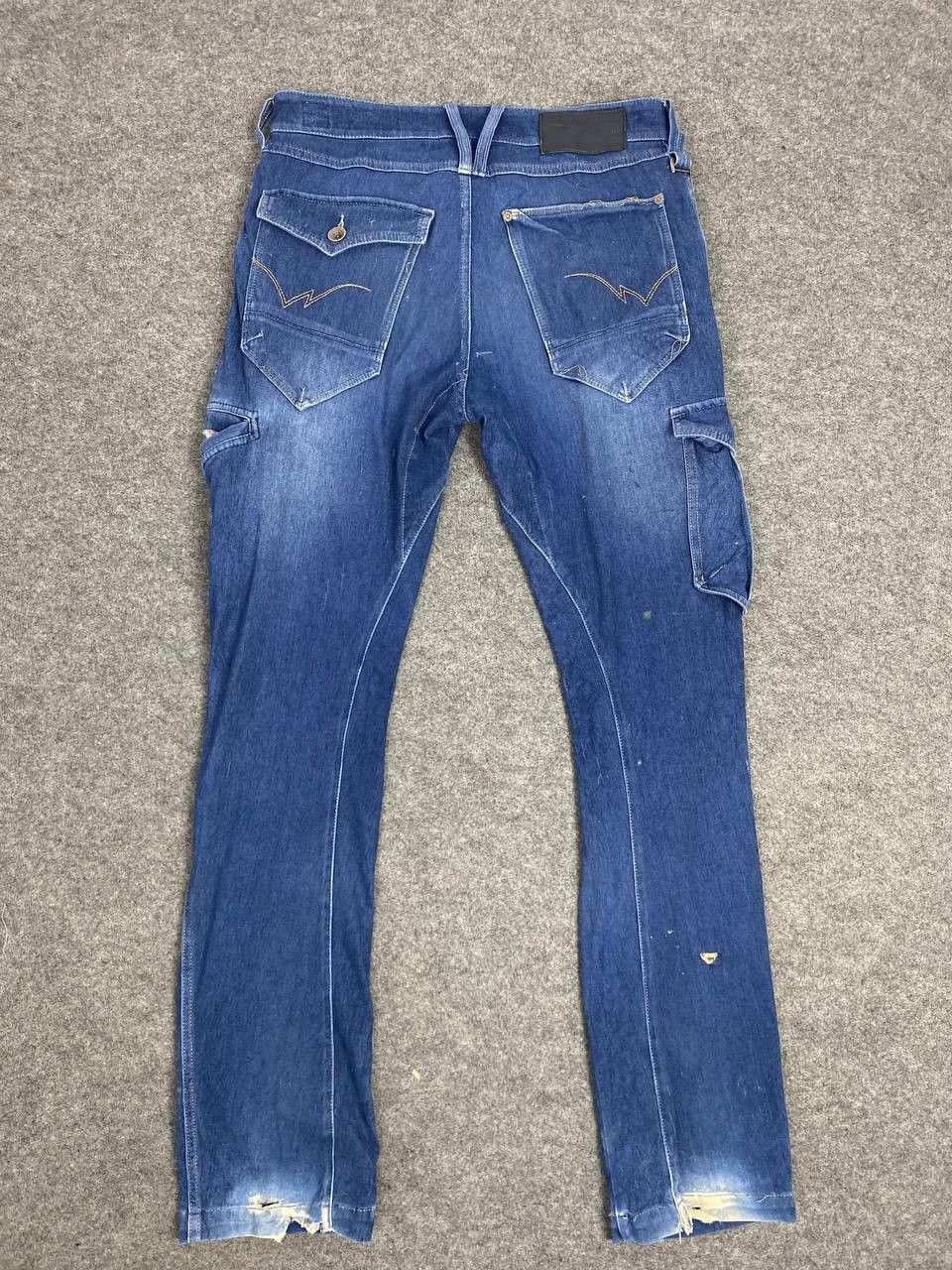 Japanese Brand fieldcore cargo aerolight distressed denim Size US 34 / EU 50 - 1 Thumbnail