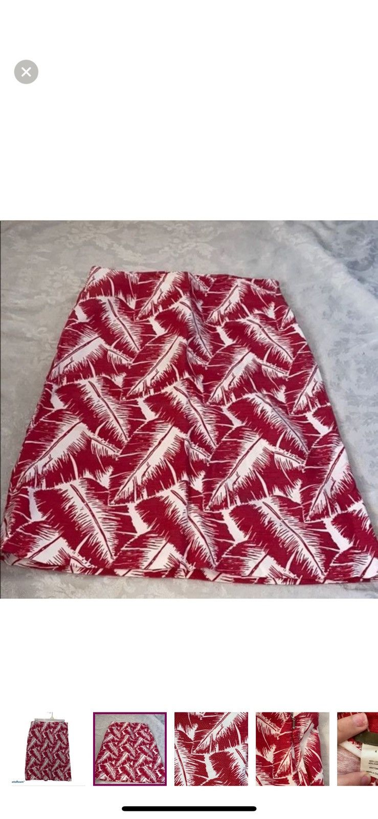 J.Crew J.crew Palm leaf print knee length skirt size 4 Size 27" / US 4 / IT 40 - 2 Thumbnail
