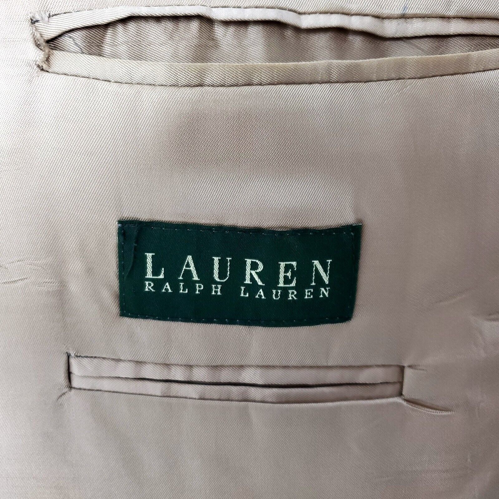 Lauren Ralph Lauren Lauren Ralph Lauren Wool 2 Button Blazer 44L Brown Plaid Spo Size 44L - 7 Thumbnail