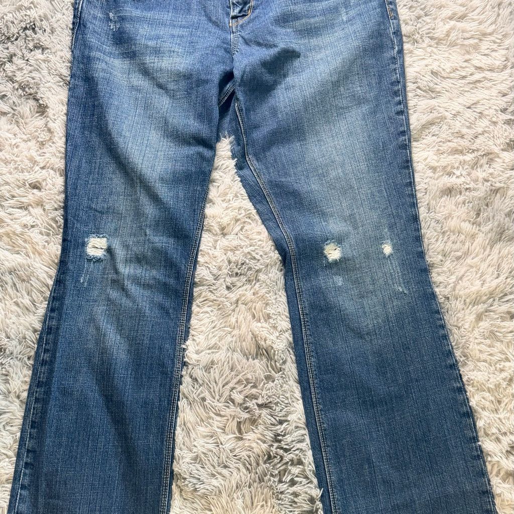 American Stitch American Eagle 77 Straight Jeans Distressed Size 14 Regular Size 36" / US 14 / IT 50 - 1 Thumbnail
