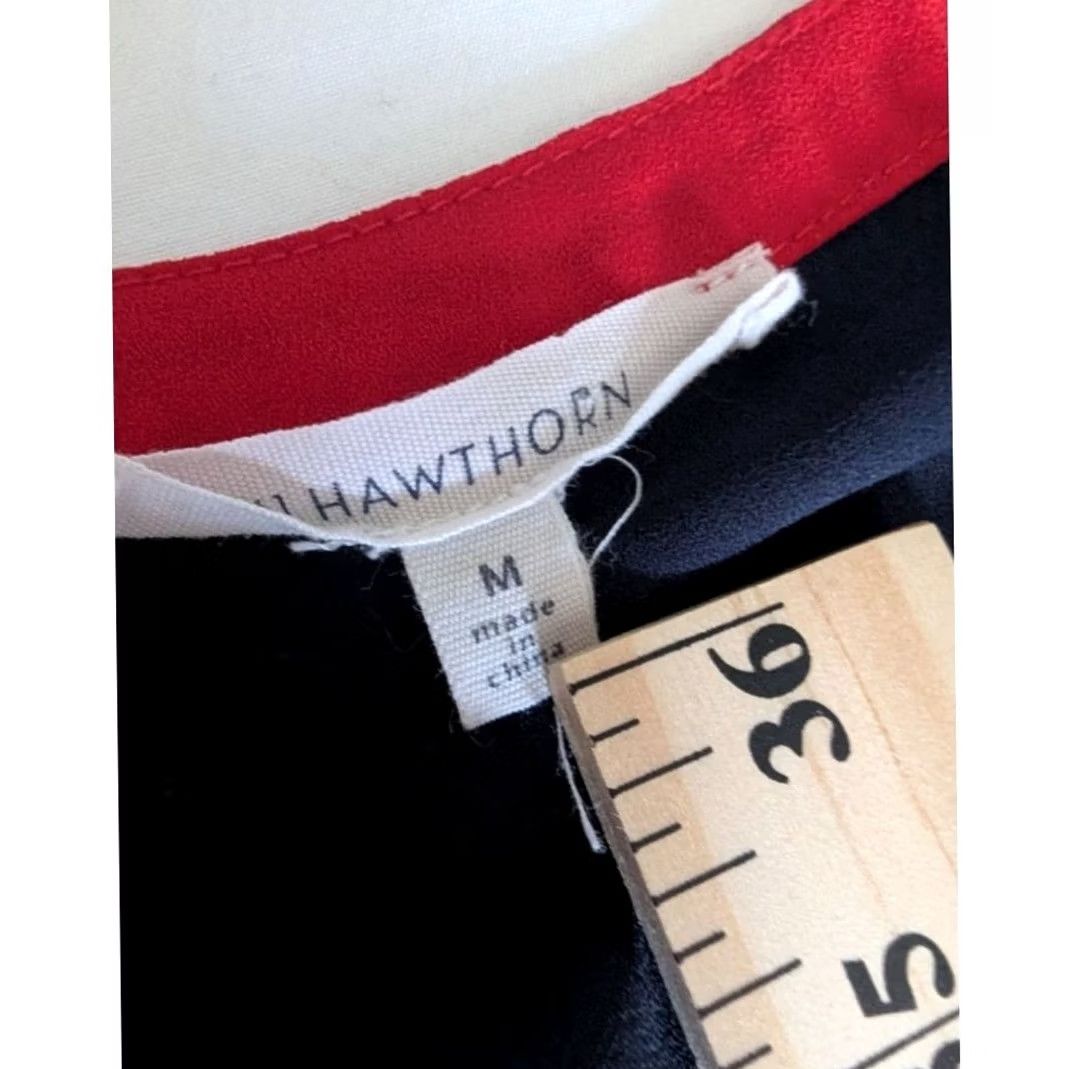 Vintage 41 Hawthorn Navy Blue Red Contrast Trim Sleeveless Blouse Top Womens M Office Size M / US 6-8 / IT 42-44 - 4 Thumbnail