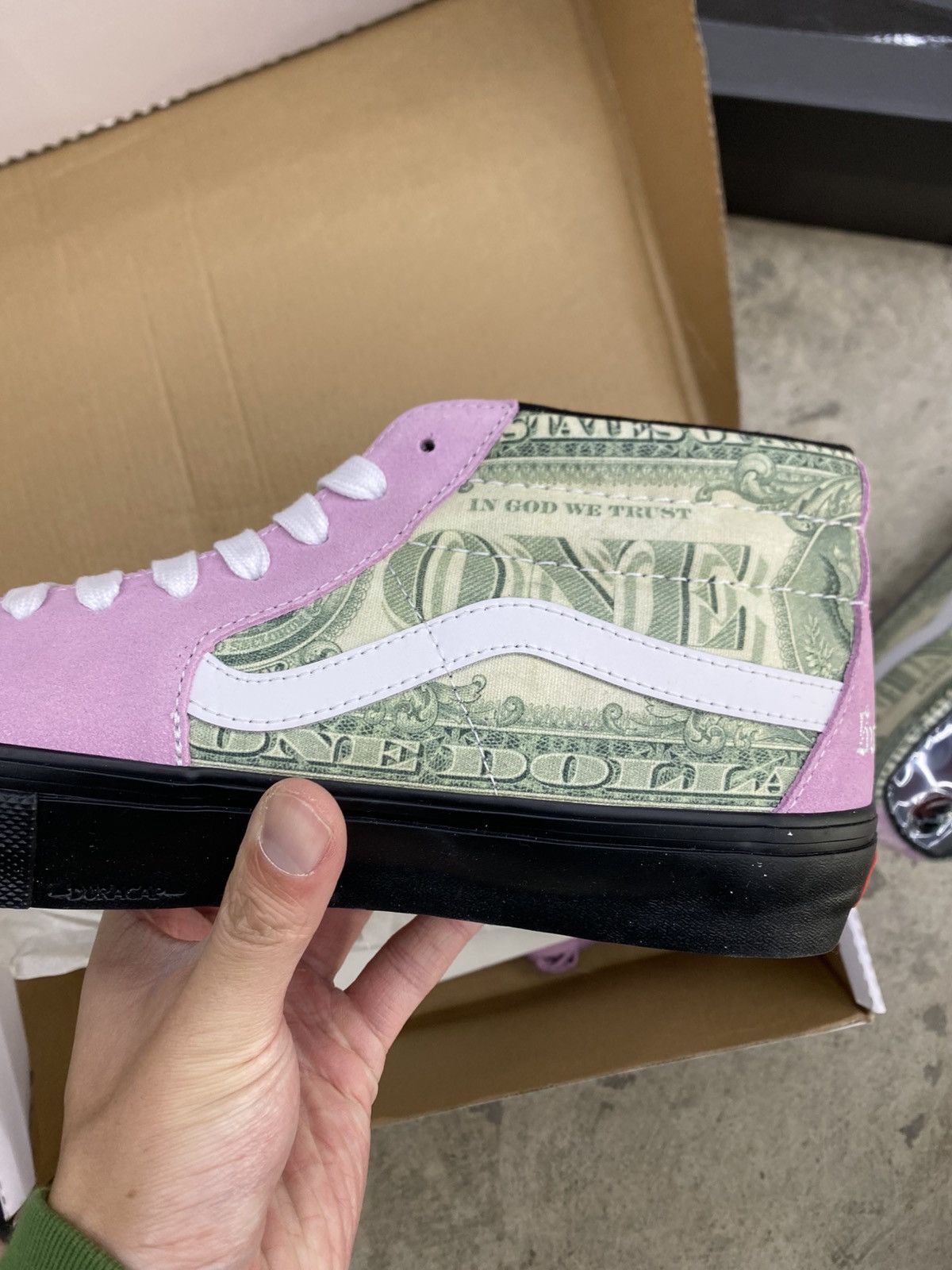 Supreme × Vans Supreme Vans Grosso M Dollar Bills Pink Size US 10.5 / EU 43-44 - 8 Thumbnail