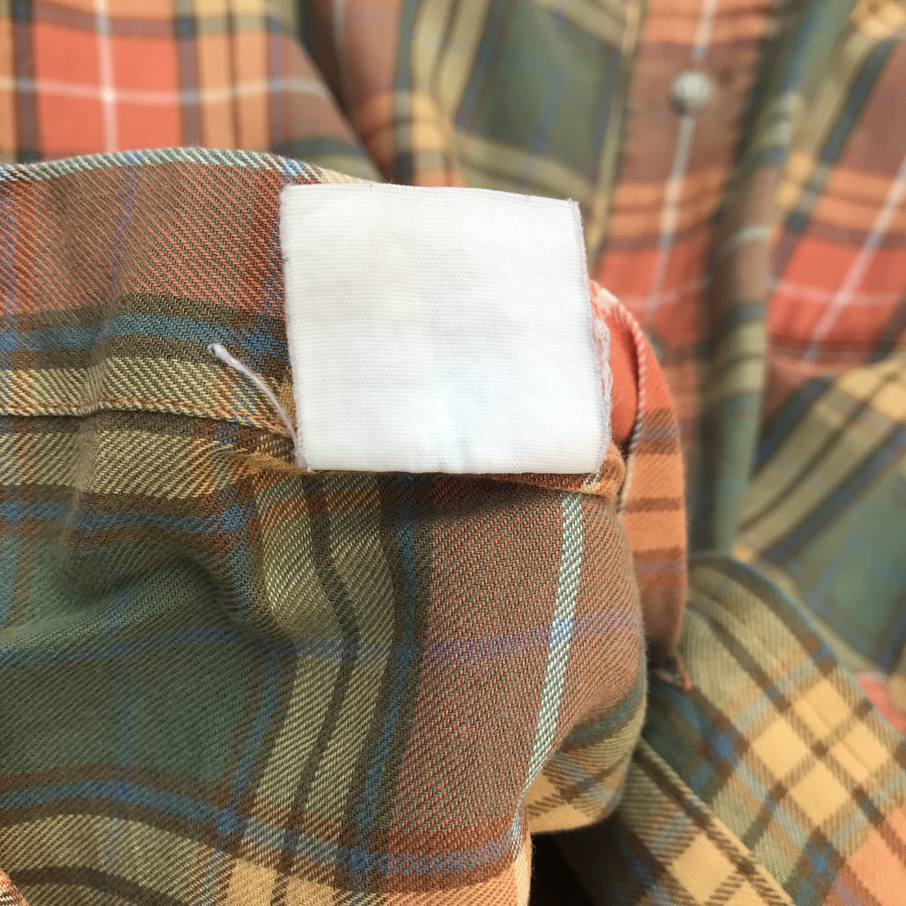 L.L. Bean Vintage LL Bean Summer Shirt Green orange long sleeves butt Size US M / EU 48-50 / 2 - 18 Thumbnail