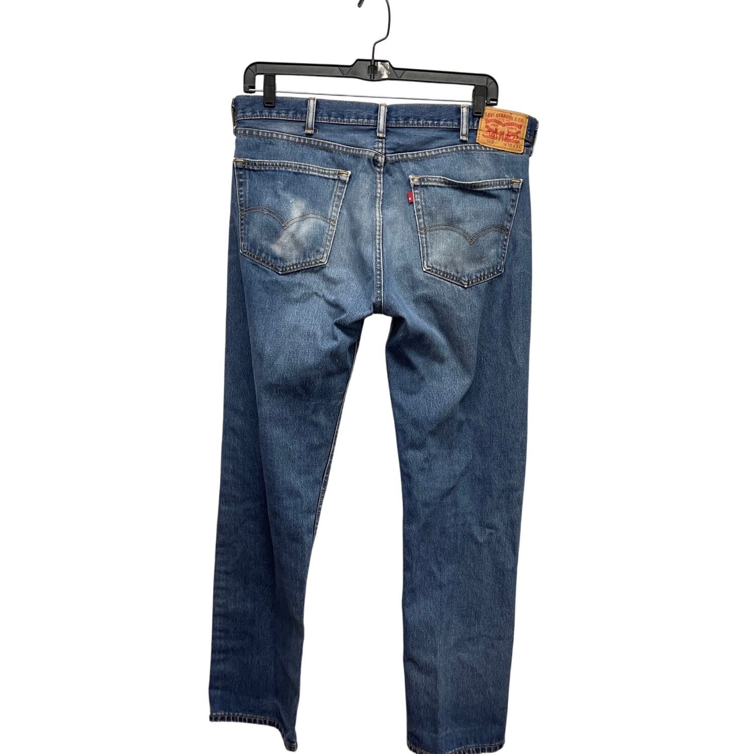 Levi's Levis 505 Mens 38W 34L Distressed Classic Fit Denim Jeans Size US 38 / EU 54 - 4 Thumbnail