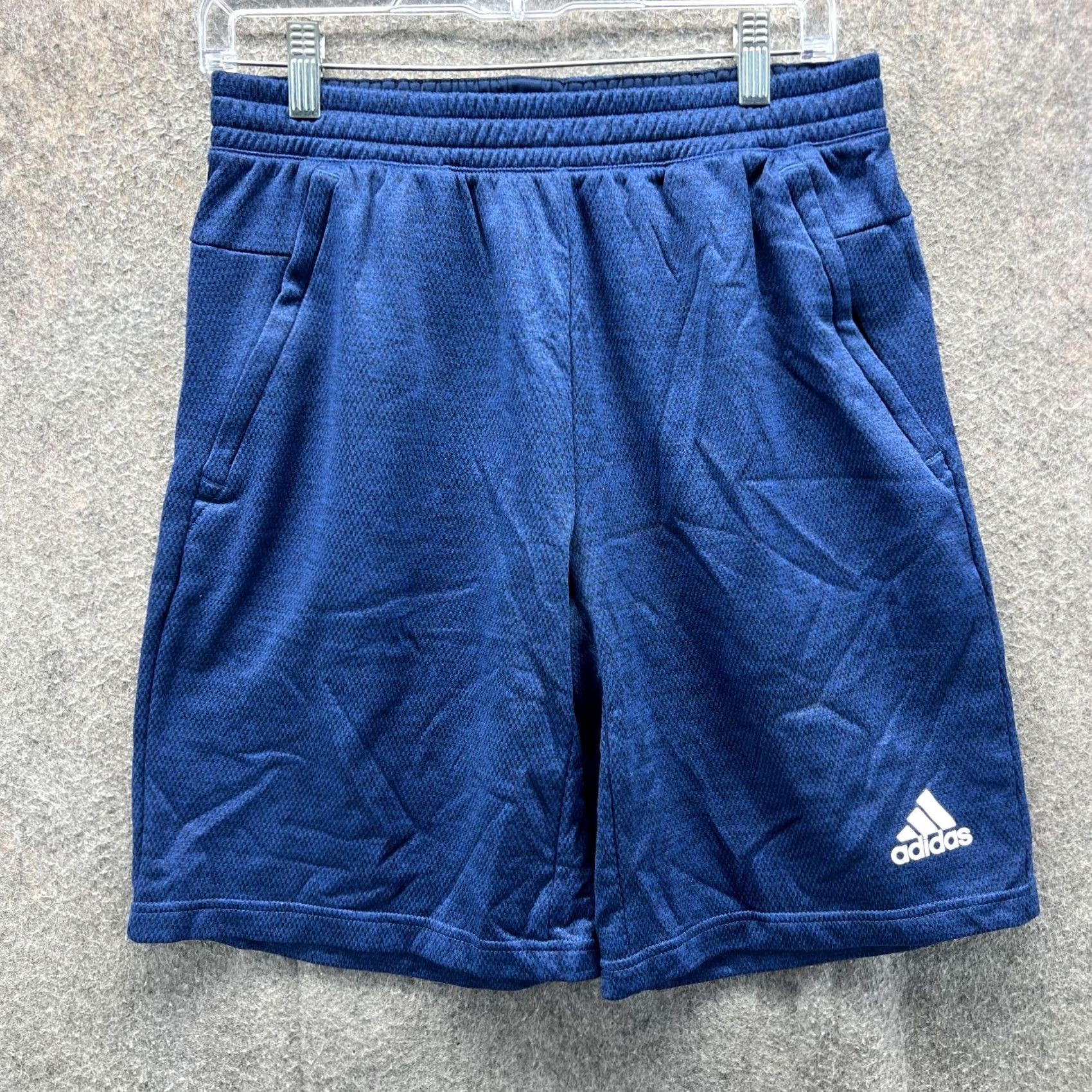 Adidas Adidas Shorts Mens Medium Blue Navy Athletic Trefoil Dazzel Elastic Waist Y2K Size US 31 - 2 Thumbnail