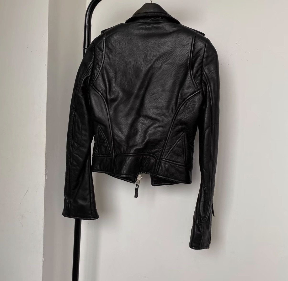 Balenciaga Balenciaga Lambskin Leather Biker Jacket Size XXS / US 00 / IT 34 - 3 Thumbnail
