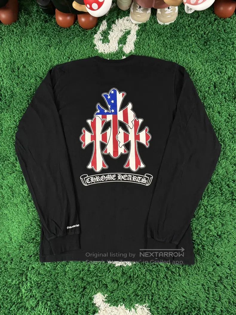 Chrome Hearts CHROME HEARTS Size L Sword, flag, three crosses, scrolls, l Size US L / EU 52-54 / 3 - 2 Thumbnail