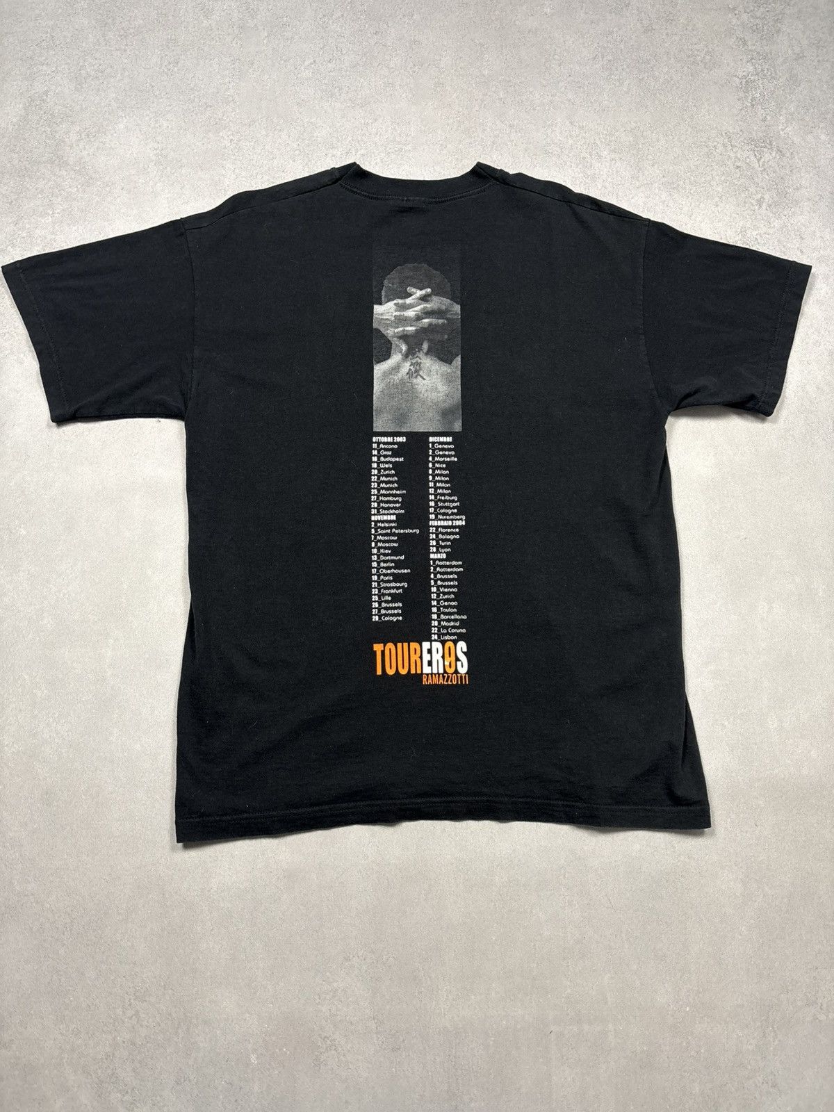 Band Tees Vintage Eros Ramazzotti Toureros 2003/2004 T Shirt Band 00s Size US L / EU 52-54 / 3 - 2 Thumbnail