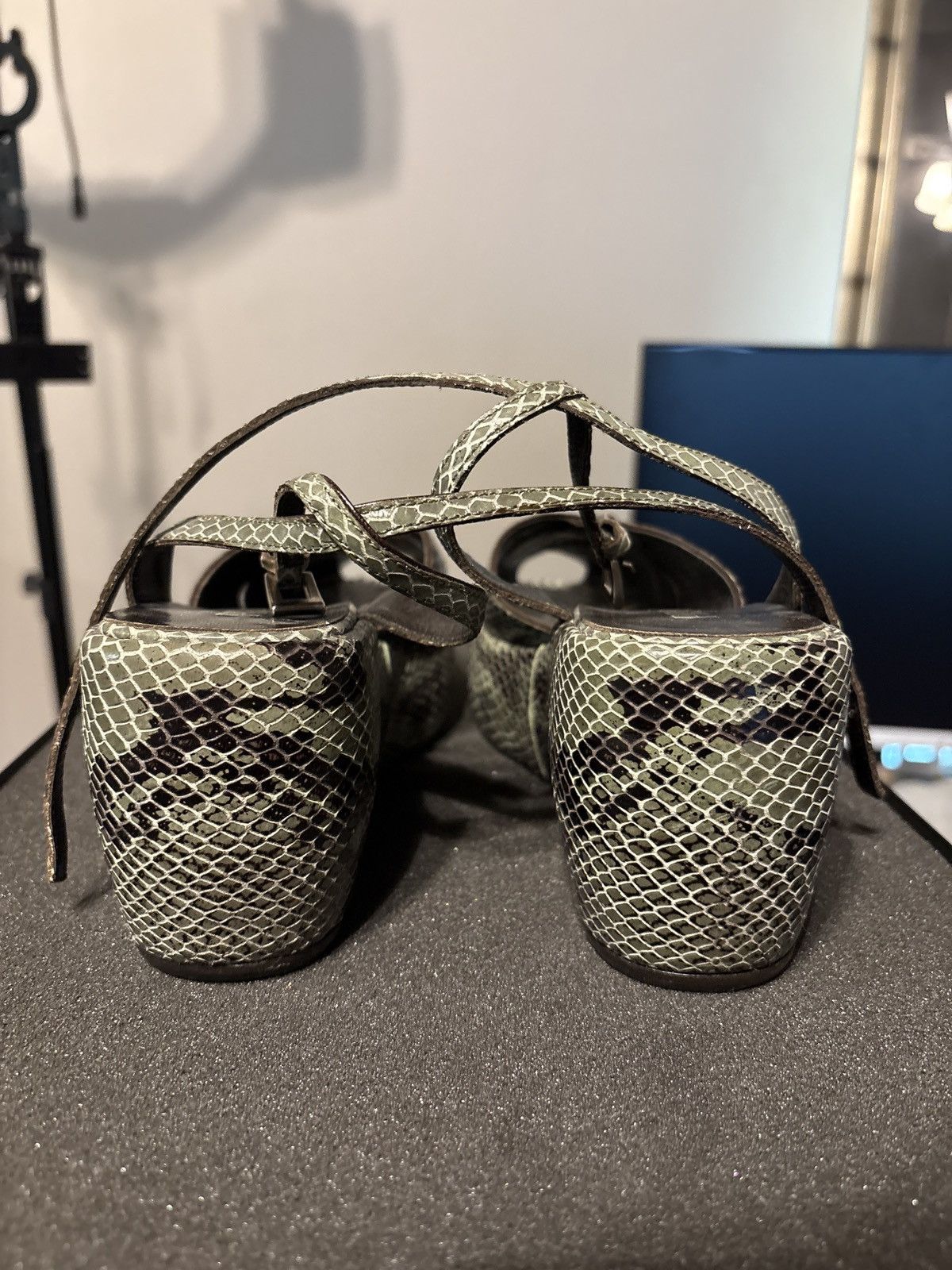 Prada Vintage Prada Snakeskin Slingback Heels Made in Italy Size US 6 / IT 36 - 6 Thumbnail