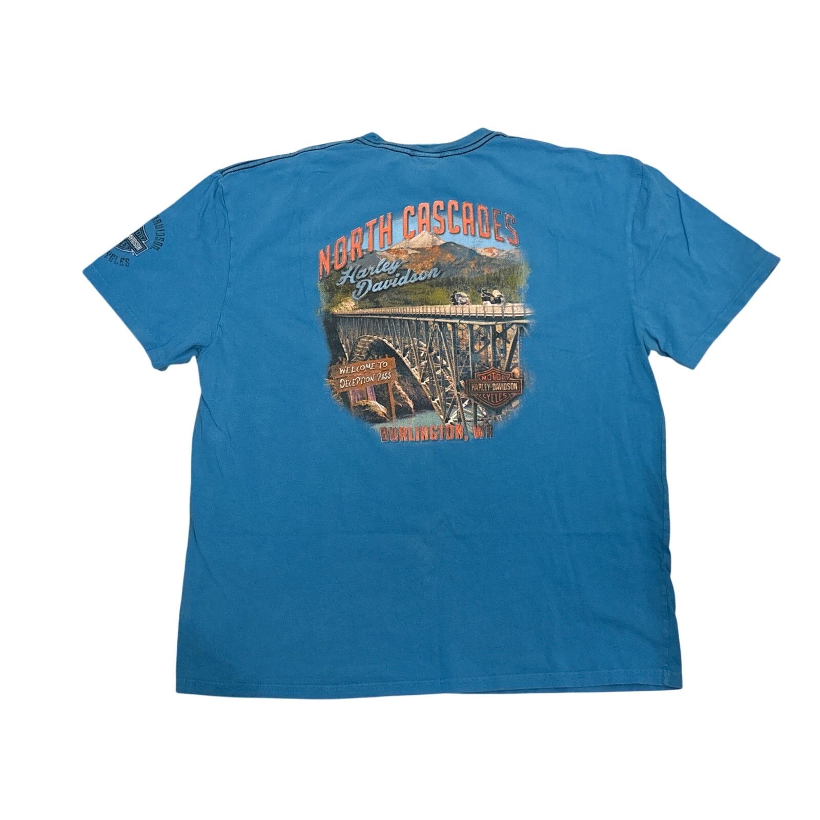 Harley Davidson Harley Davidson Motorcycles Eagle crest biker 2XL blue shirt Size US XXL / EU 58 / 5 - 2 Thumbnail