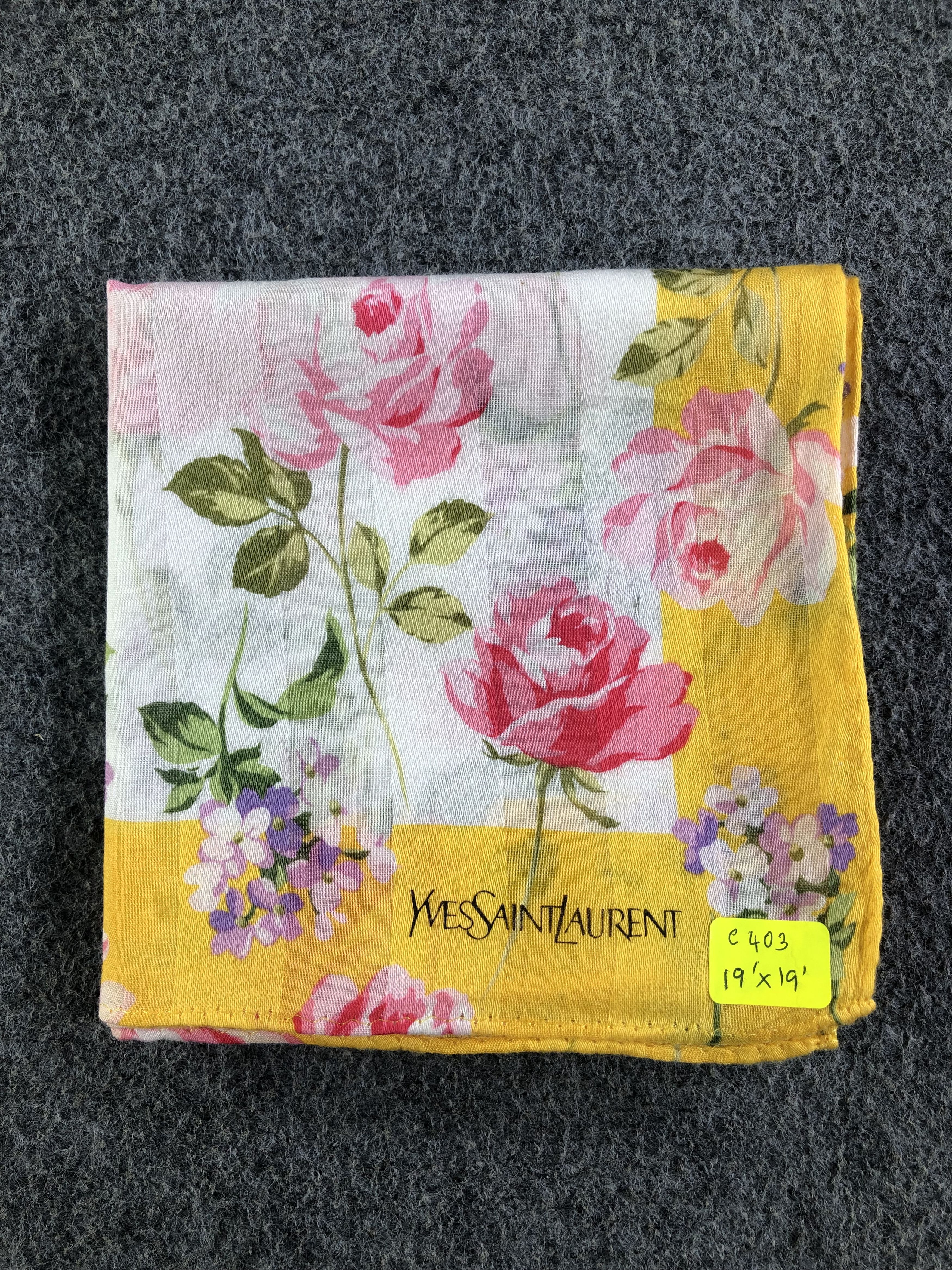 Yves Saint Laurent Yves Saint Laurent Handkerchief / Bandana / Neckerchief C403 Size ONE SIZE - 6 Thumbnail
