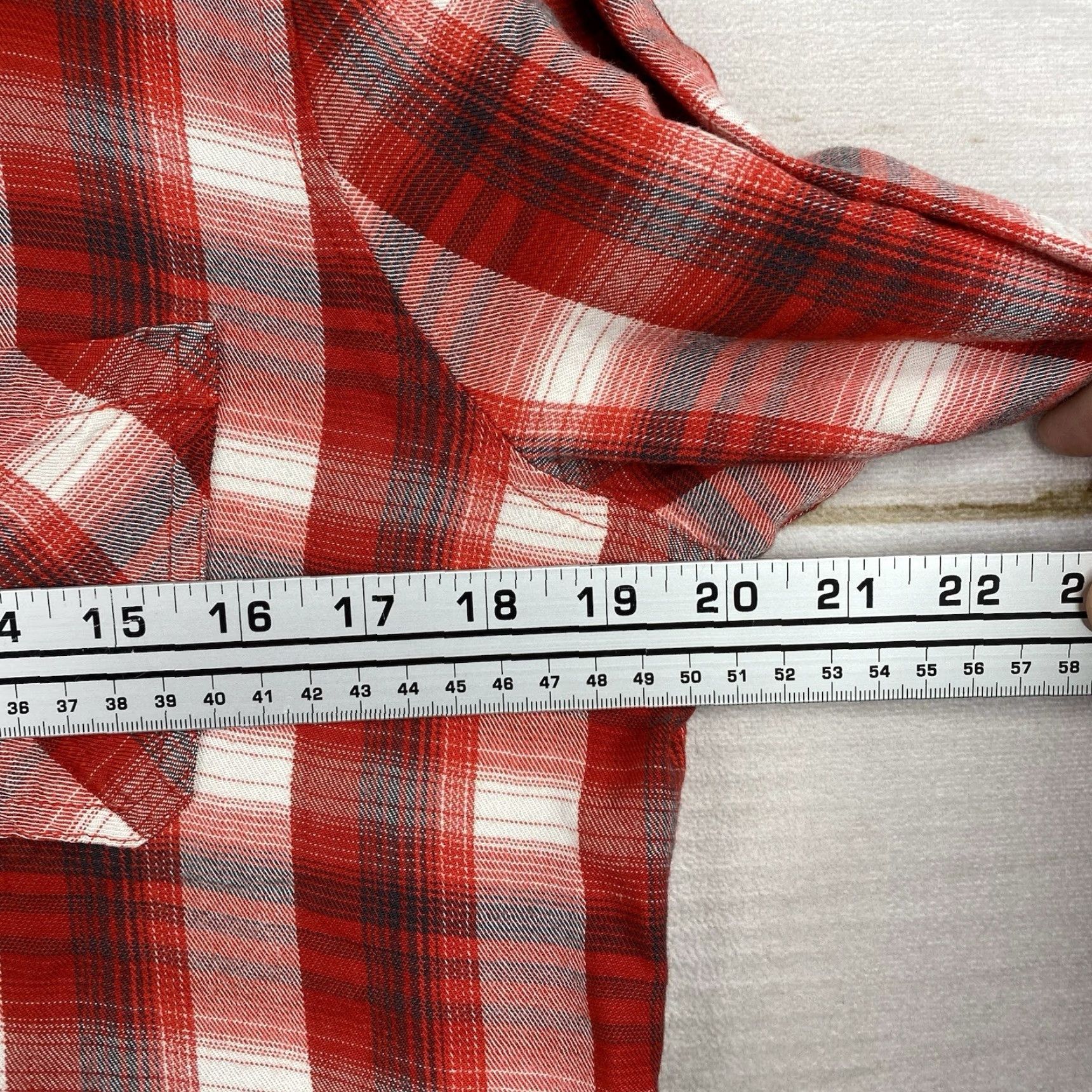 Vintage Universal Thread Button-Up Shirt Womens L Red Plaid Front Pockets Flannel Long Sleeve Christmas University Theme Vintage No Size L / US 10 / IT 46 - 4 Thumbnail