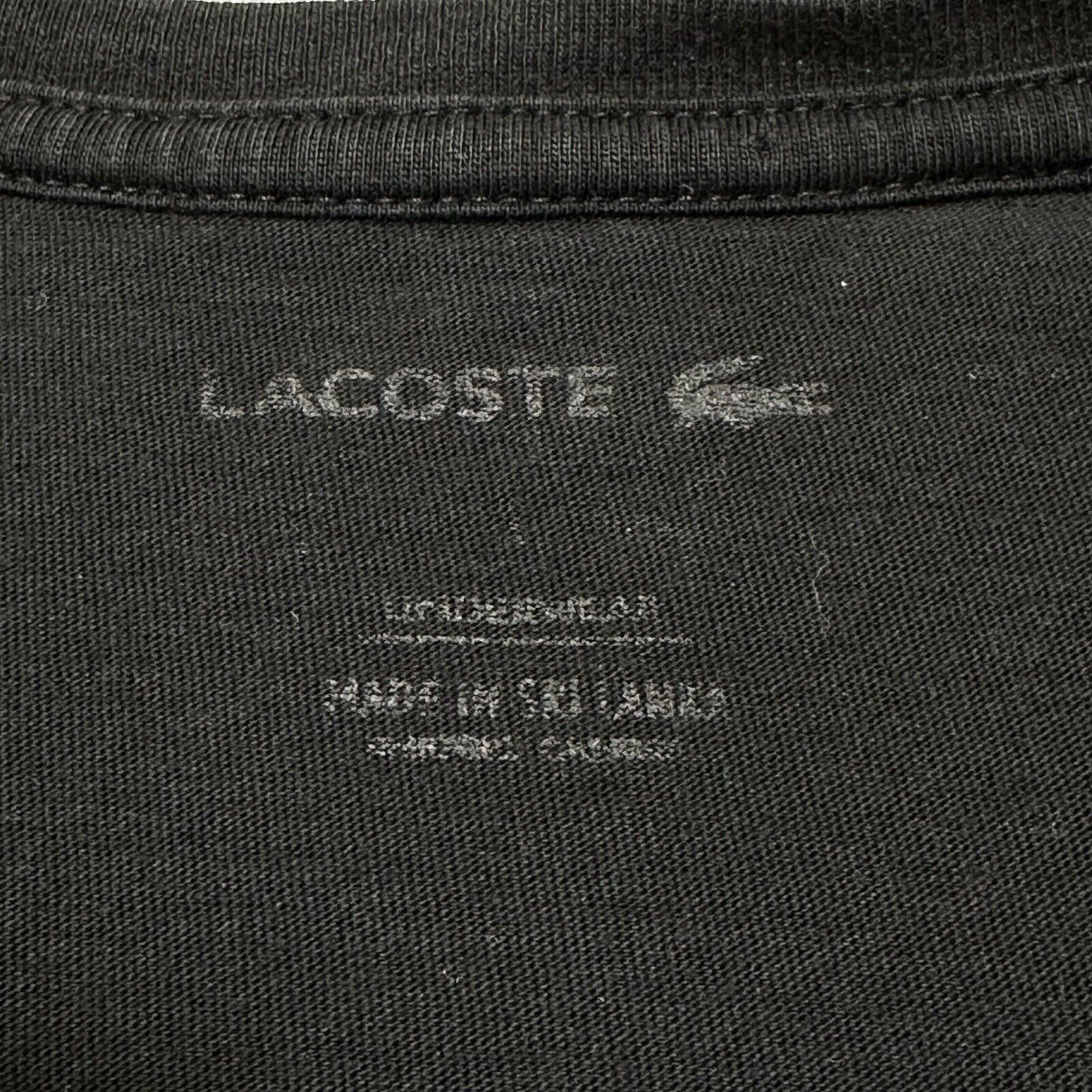 Lacoste Lacoste Large Crewneck Tee Black T Shirt Top Logo Patch Size L / US 10 / IT 46 - 3 Thumbnail