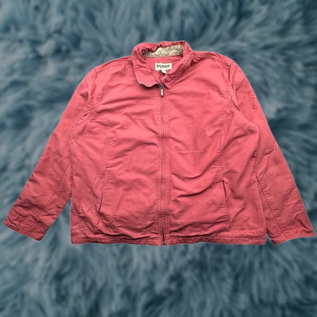 Pinko Dri Duck For Her Pink Canvas Work Jacket Womens XXL Pink Full Zip Pockets Jacket Size XXL / US 16-18 / IT 52-54 - 1 Thumbnail