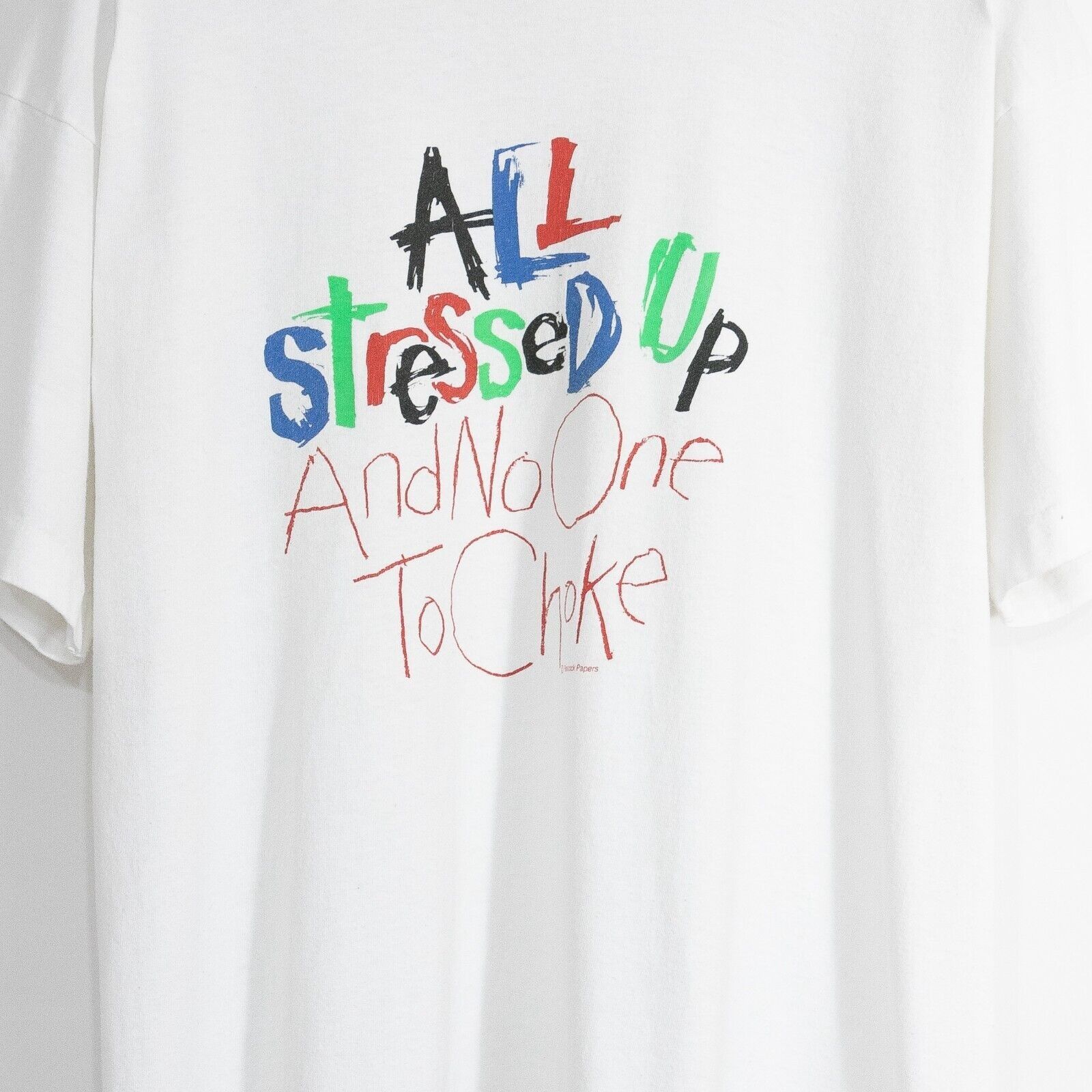 Vintage Vintage 90s All Stressed Up T Shirt XL - Funny Humor Edgy Size US XL / EU 56 / 4 - 3 Thumbnail