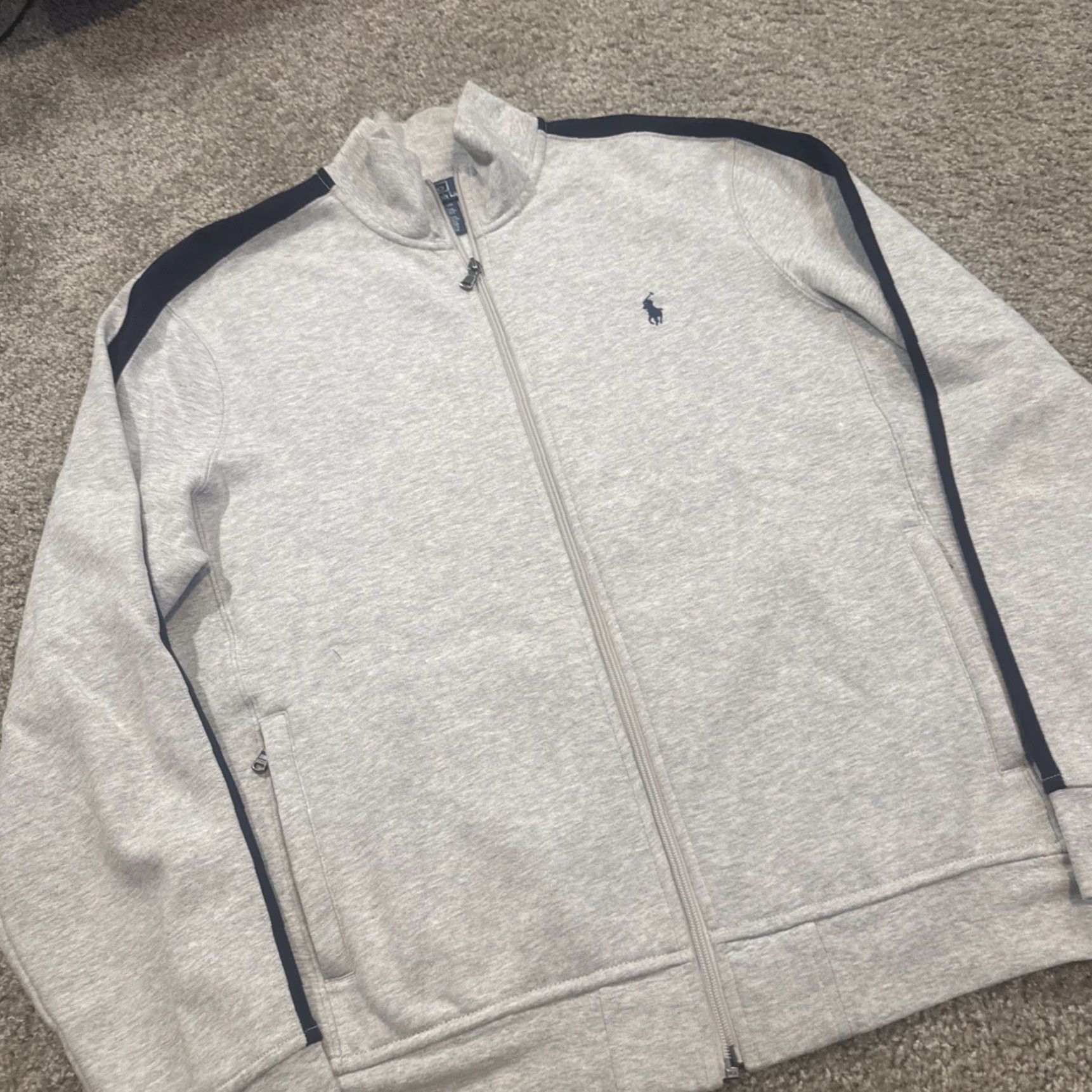 Polo Ralph Lauren VINTAGE Polo Ralph Lauren Full Zip Sweatshirt Tracket Track VTG Y2K XL Men Gray Size US XL / EU 56 / 4 - 4 Thumbnail
