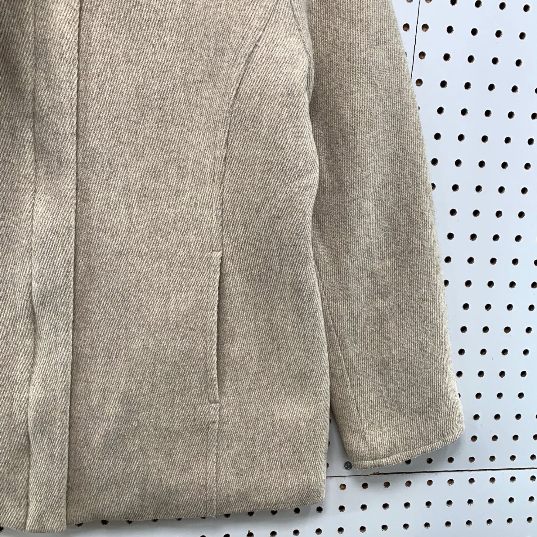 Gap VINTAGE Gap Wool Jacket Womens Large Oatmeal Beige Hooded Lined Insulated Y2K Jacket Size L / US 10 / IT 46 - 6 Thumbnail