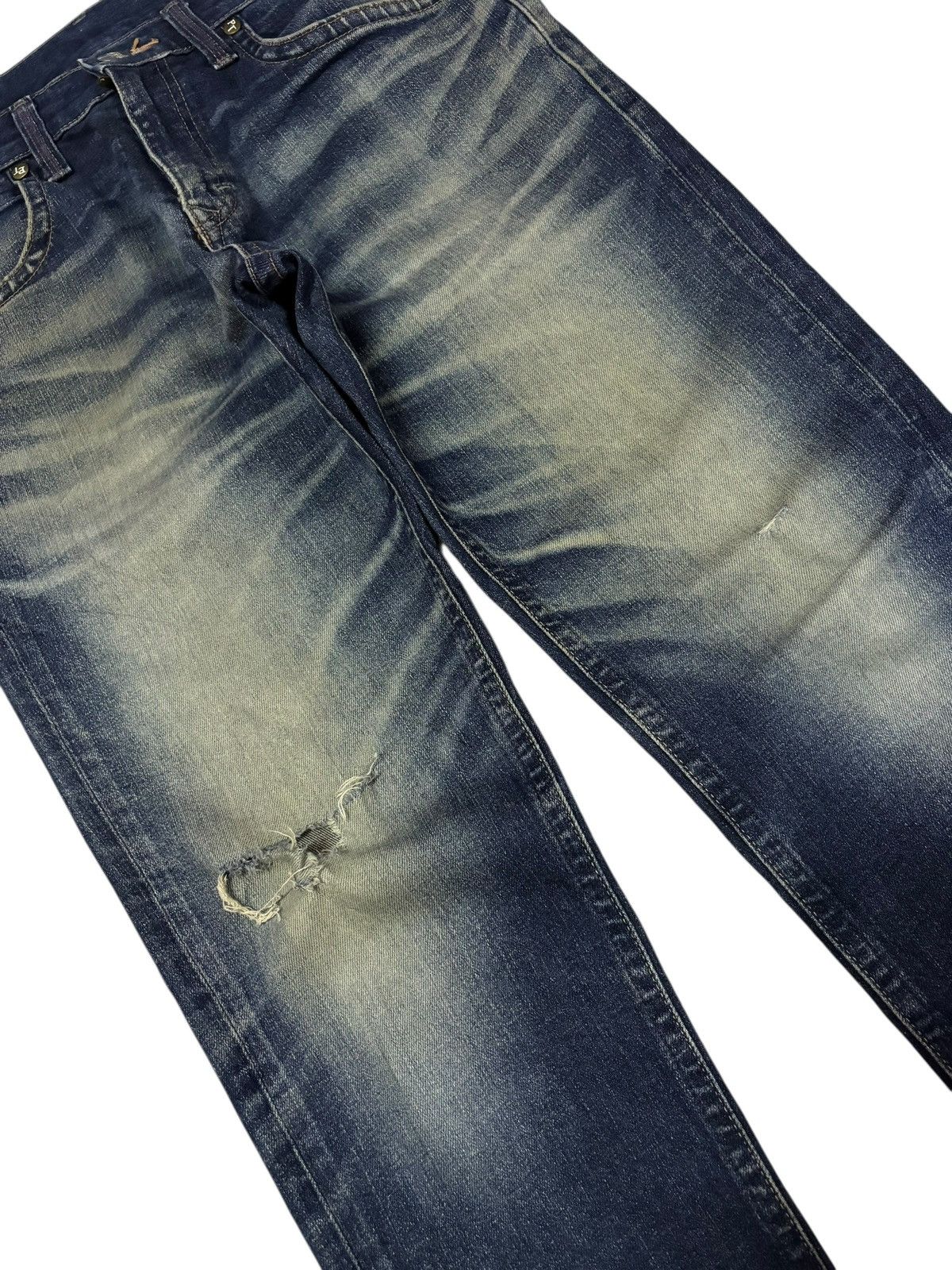 Edwin Vtg Edwin Blue Trip Japan Distressed Jeans Size US 30 / EU 46 - 4 Thumbnail