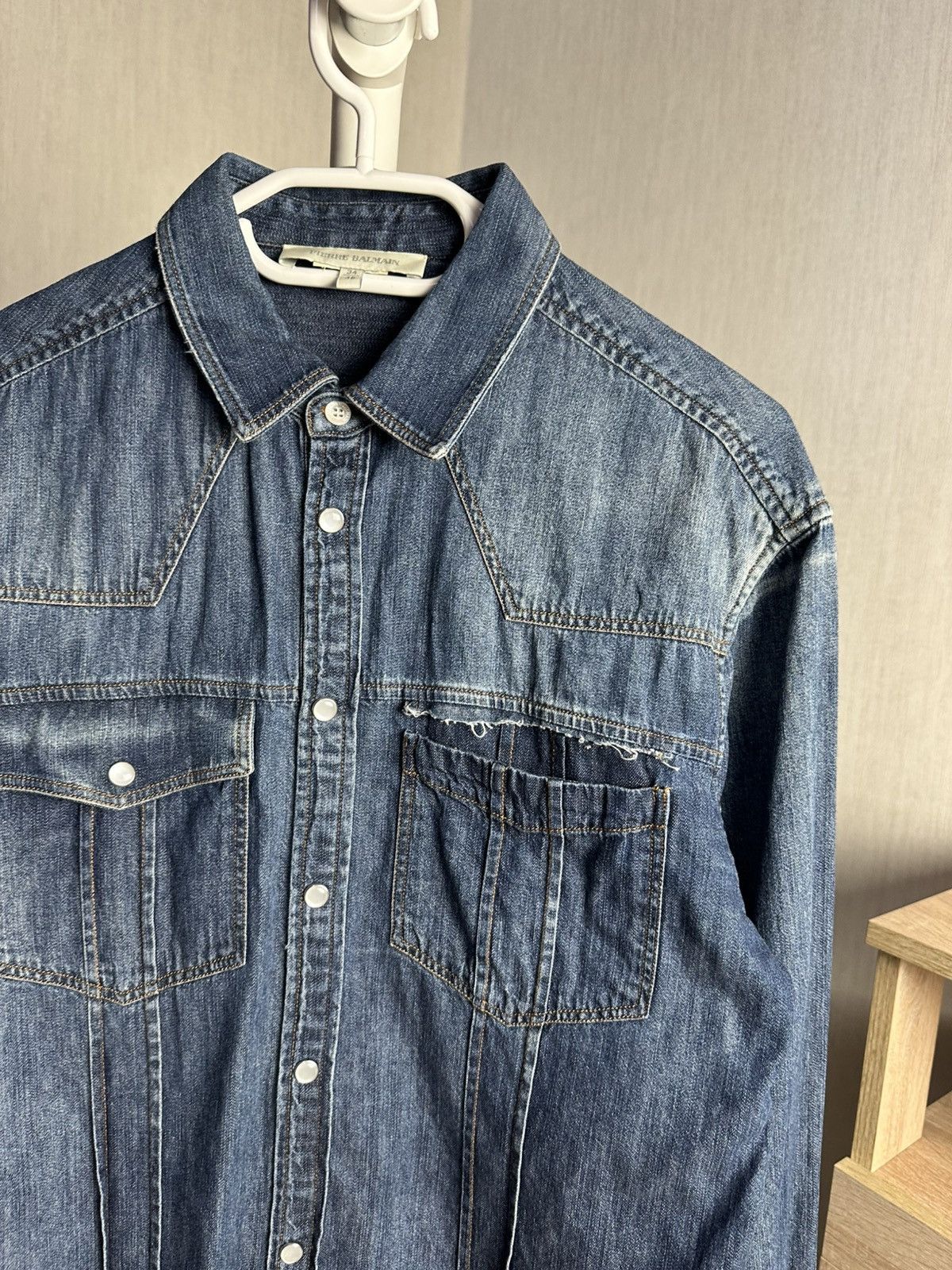 Pierre Balmain PIERRE BALMAIN DENIM SHIRT Size US M / EU 48-50 / 2 - 3 Thumbnail