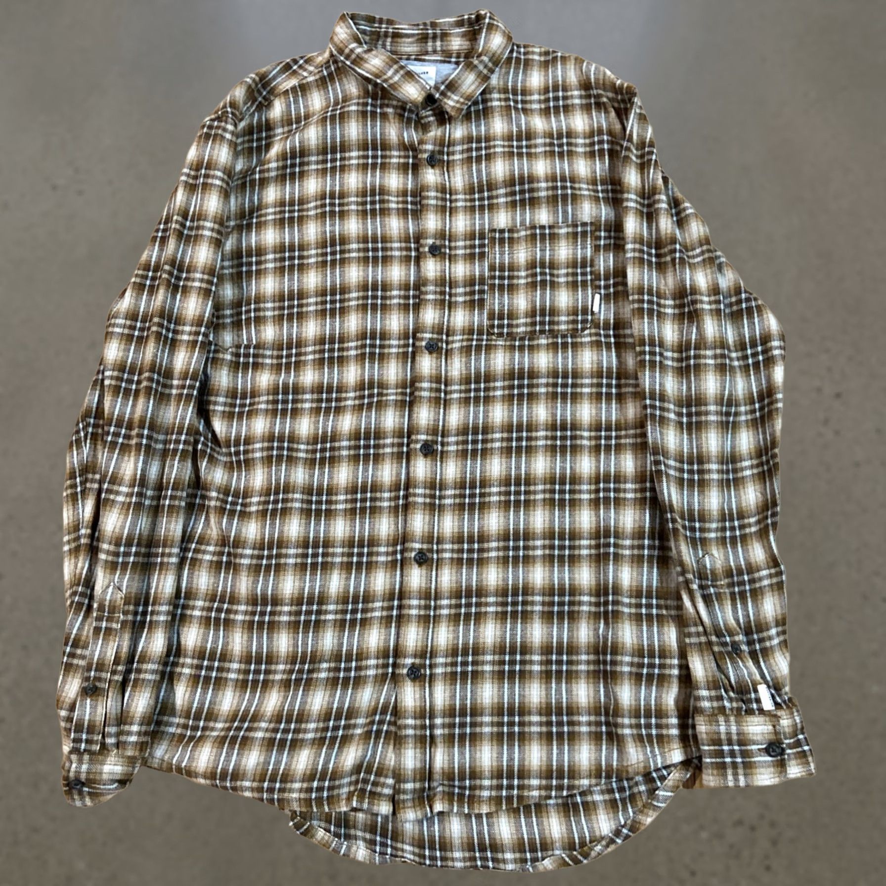 Quiksilver VINTAGE Quiksilver Shirt Plaid Flannel Button-Up Men’s Small Brown Cotton Modern Fit Size US S / EU 44-46 / 1 - 1 Thumbnail