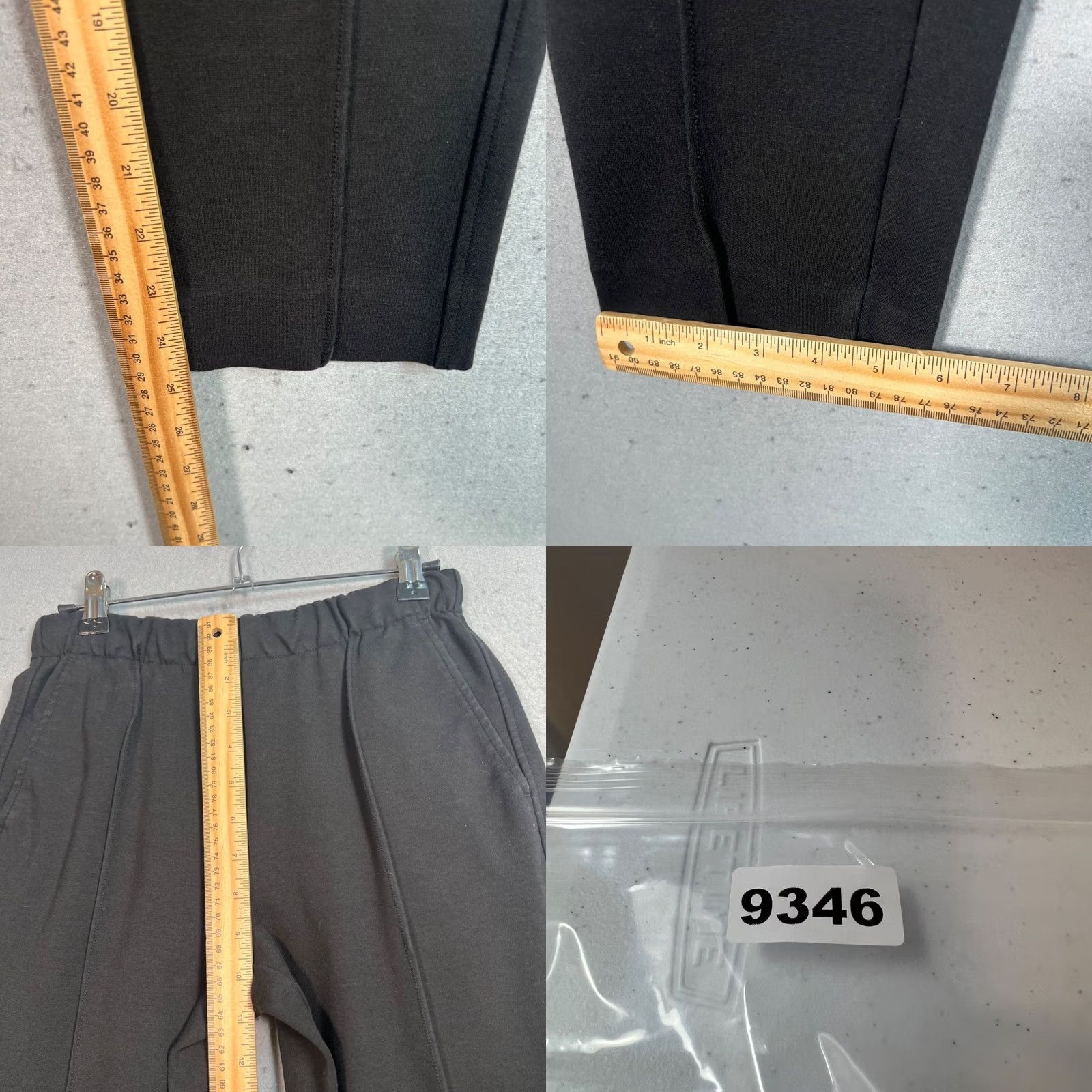 Everlane Everlane Womens High-Rise Black Trousers XS Cotton Blend Flat Front Ankle Tapered 25 in Inseam Womens XS Black Pants Size 26" / US 2 / IT 38 - 8 Thumbnail