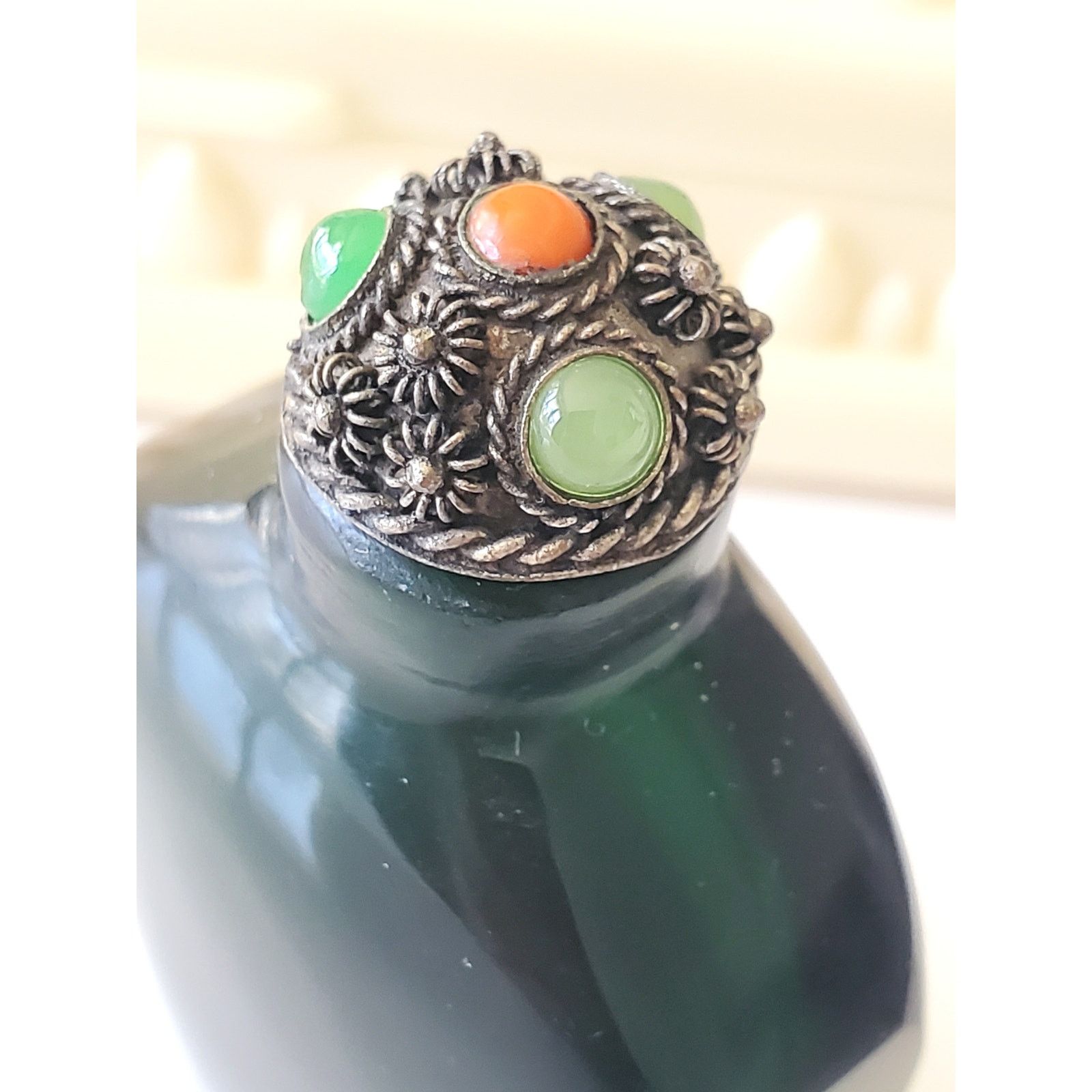 Other Vintage Emerald Green Chinese Snuff Bottle Size ONE SIZE - 3 Thumbnail