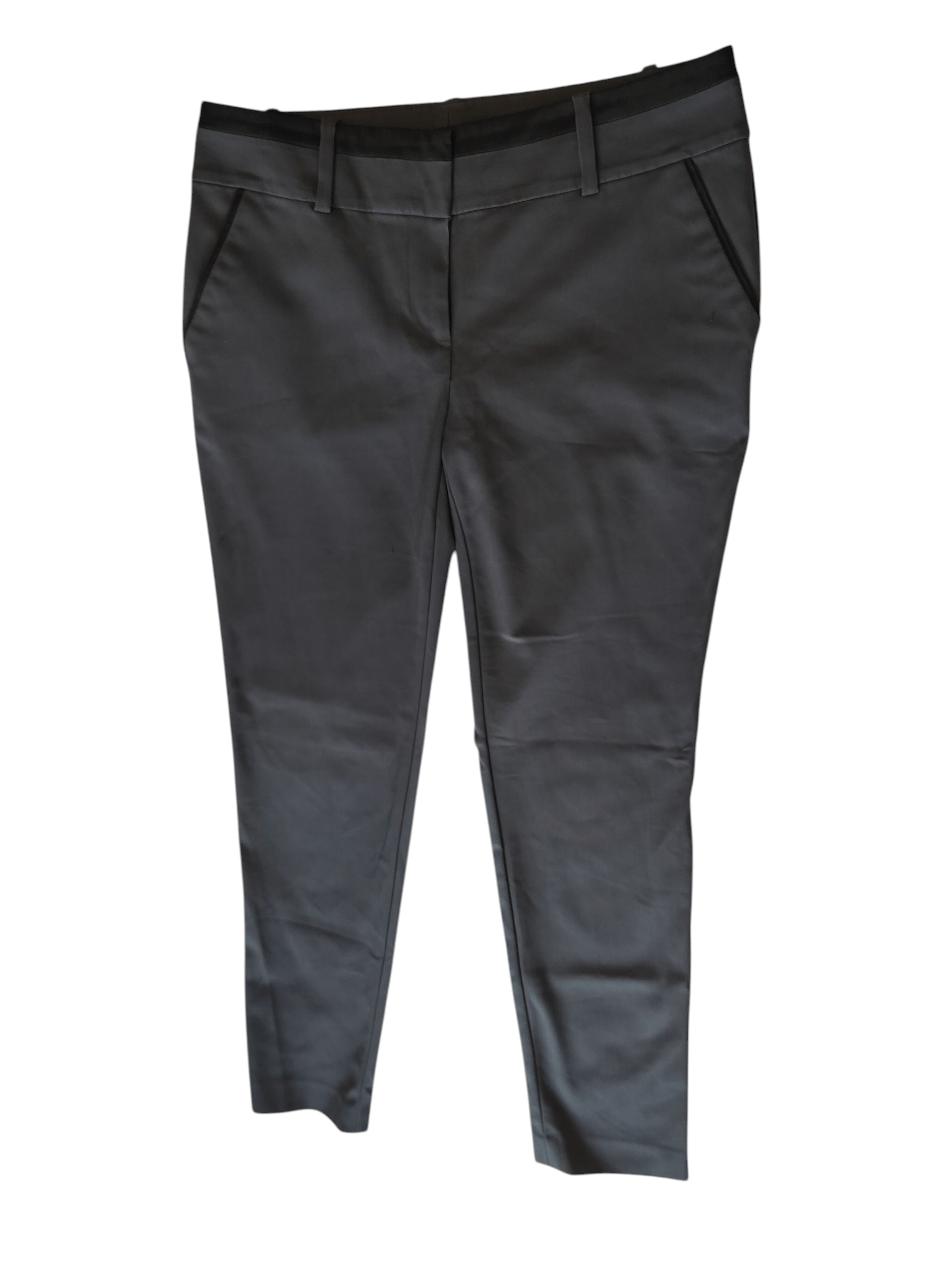Ann Taylor Gray cotton blend tailored straight leg pants by Ann Taylor Size 26" / US 2 / IT 38 - 1 Thumbnail