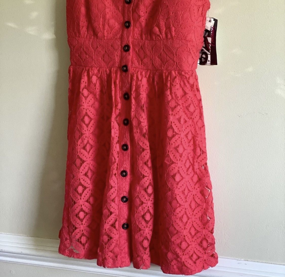 Other TRIXXI CORAL LACE EMBROIDERED BUTTON UP MINI DRESS Size M / US 6-8 / IT 42-44 - 10 Thumbnail