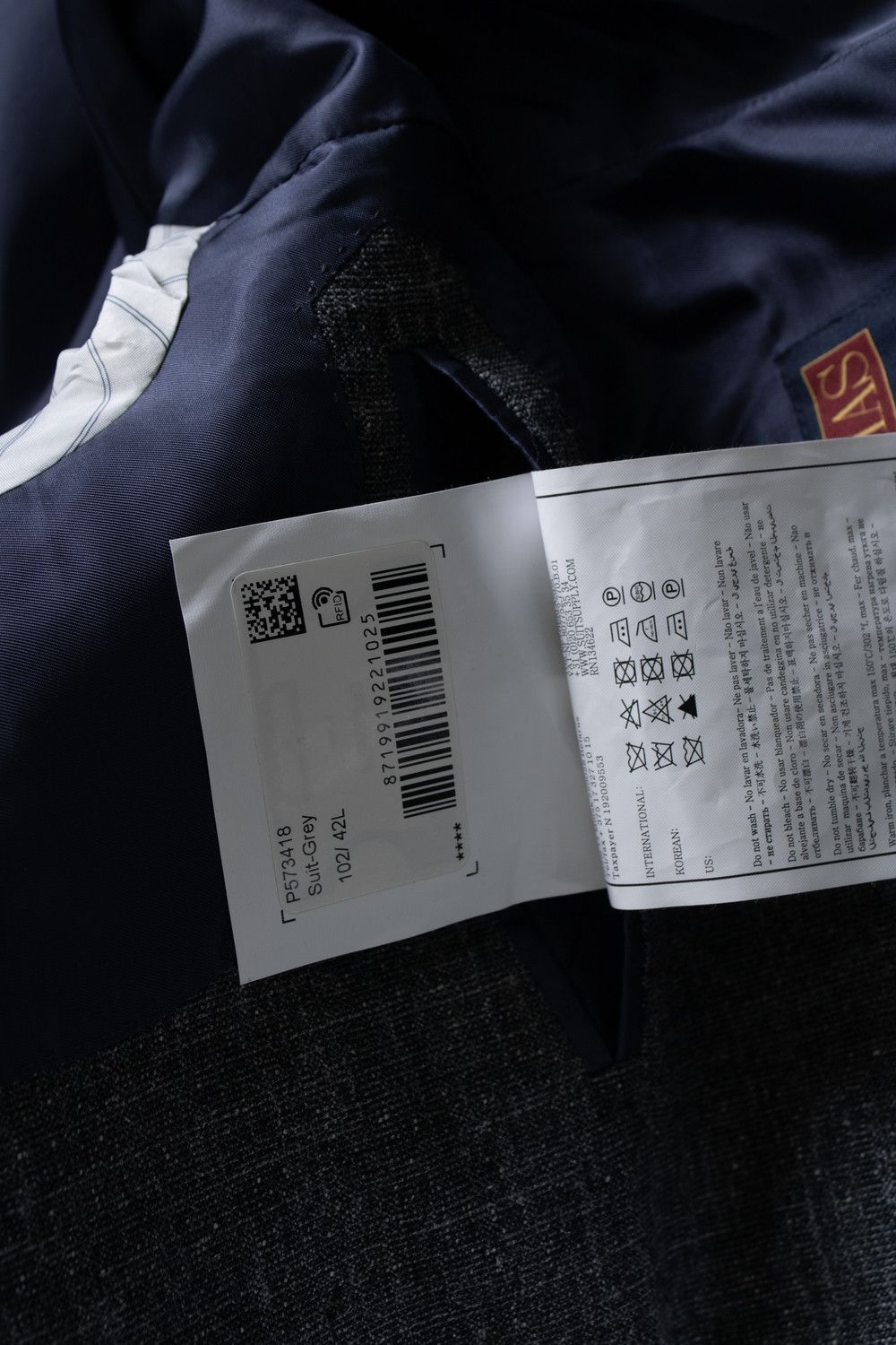 Suitsupply Suitsupply, grey Lazio single breasted suit Size 42L - 7 Thumbnail