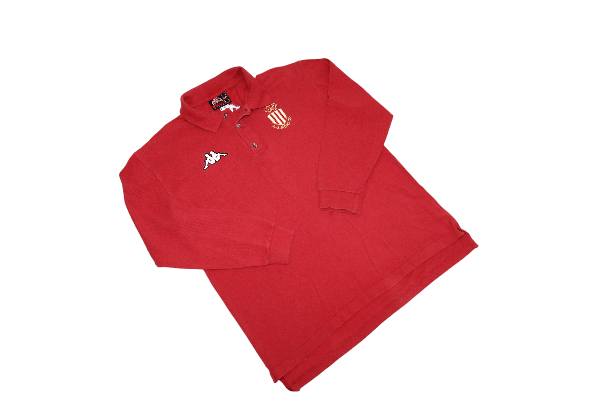 Kappa RARE🔥1999-00 AS Monaco by Kappa GARA L/S Polo Shirt Size US XL / EU 56 / 4 - 5 Thumbnail