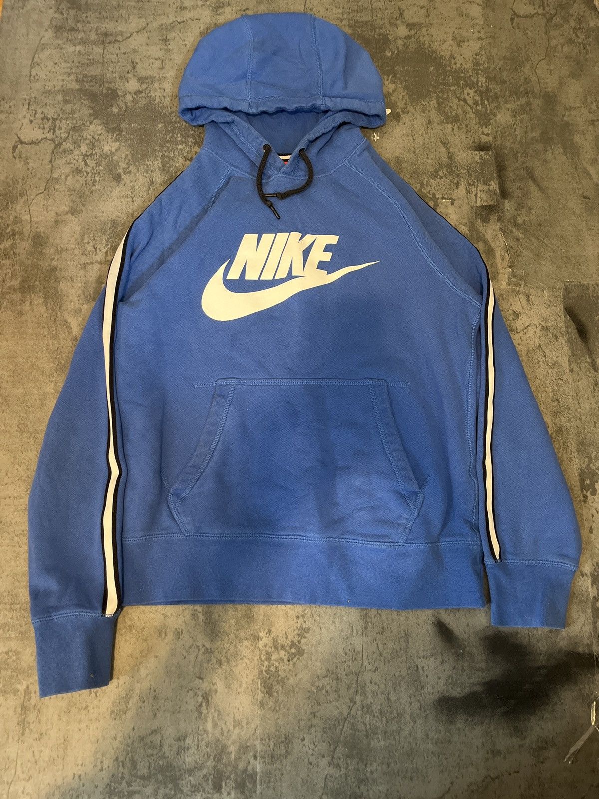 Nike Nike Blue Pullover Hoodie – White Swoosh & Side Arm Stripes Size US S / EU 44-46 / 1 - 2 Thumbnail