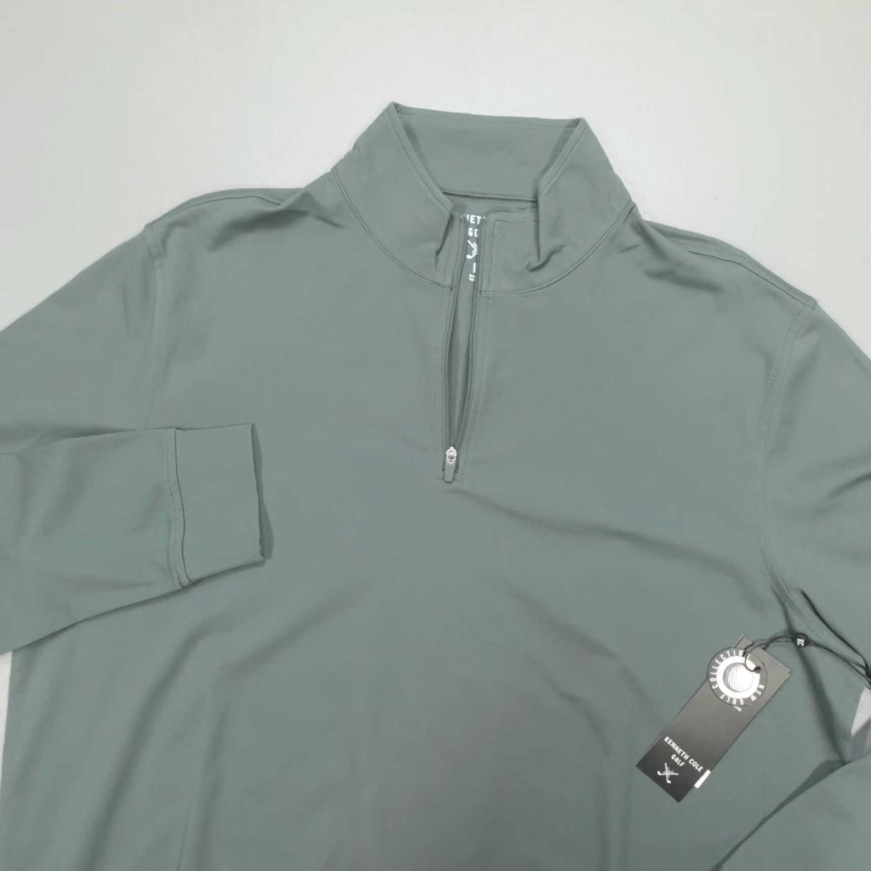 Kenneth Cole Kenneth Cole Golf 1/4 Zip Pullover Shirt Mens Size S Pine Grey Stretch Wicking Logo Knit Pullover Casual, Golf, Travel Mens Size US S / EU 44-46 / 1 - 2 Thumbnail