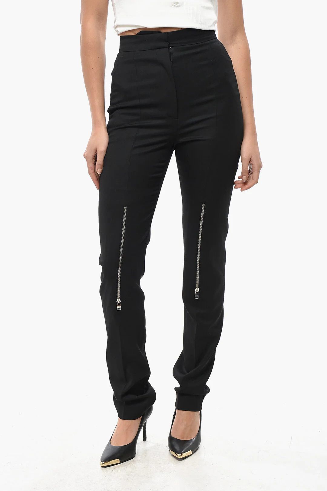 Alexander McQueen og1mm0426 Wool 4-Pocket Pant in Black Size 28" / US 6 / IT 42 - 1 Thumbnail