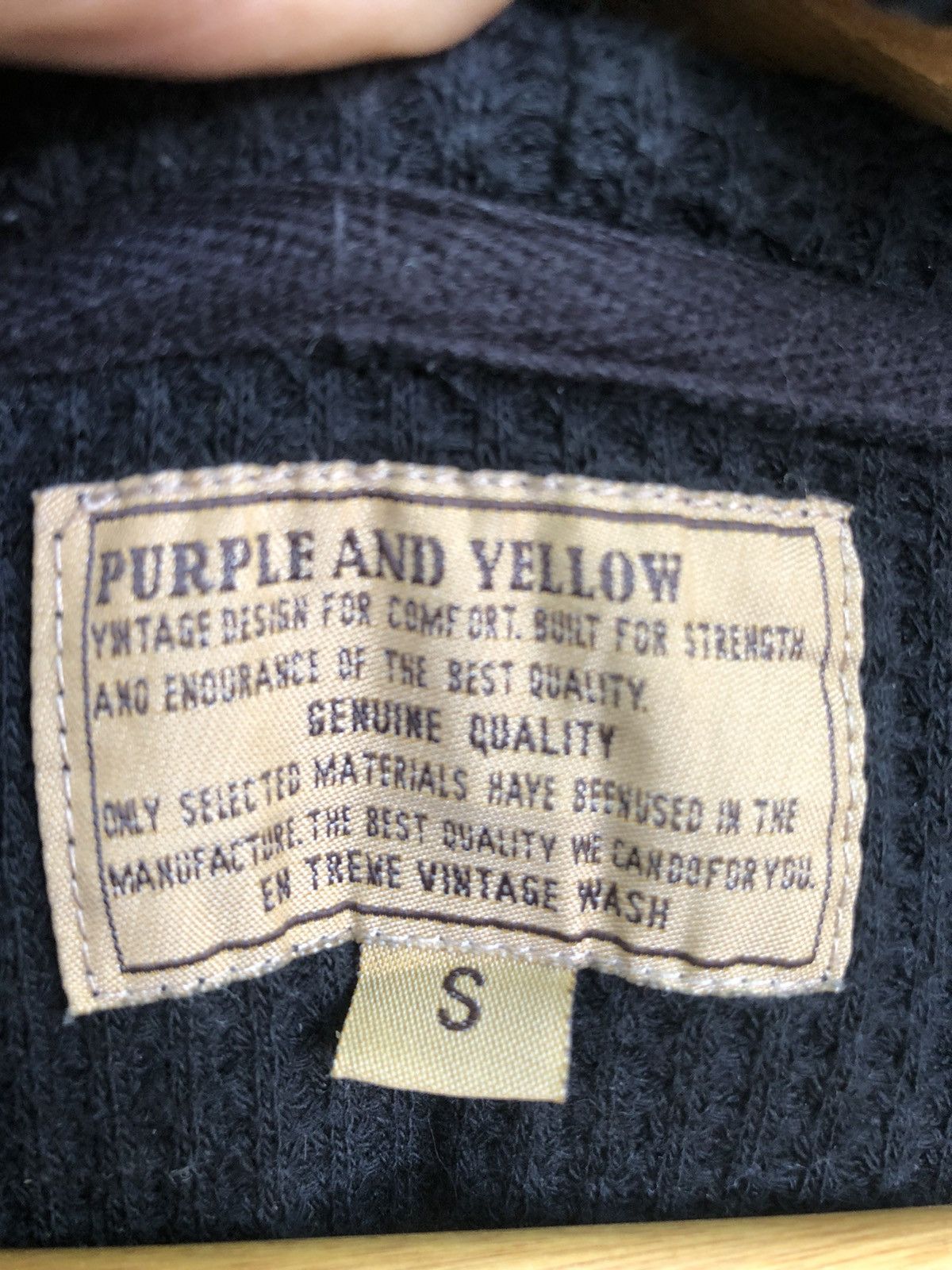 Japanese Brand × Vintage Vintage USAF Purple And Yellow Waffle Fullzipper Hoodies Size US S / EU 44-46 / 1 - 18 Thumbnail