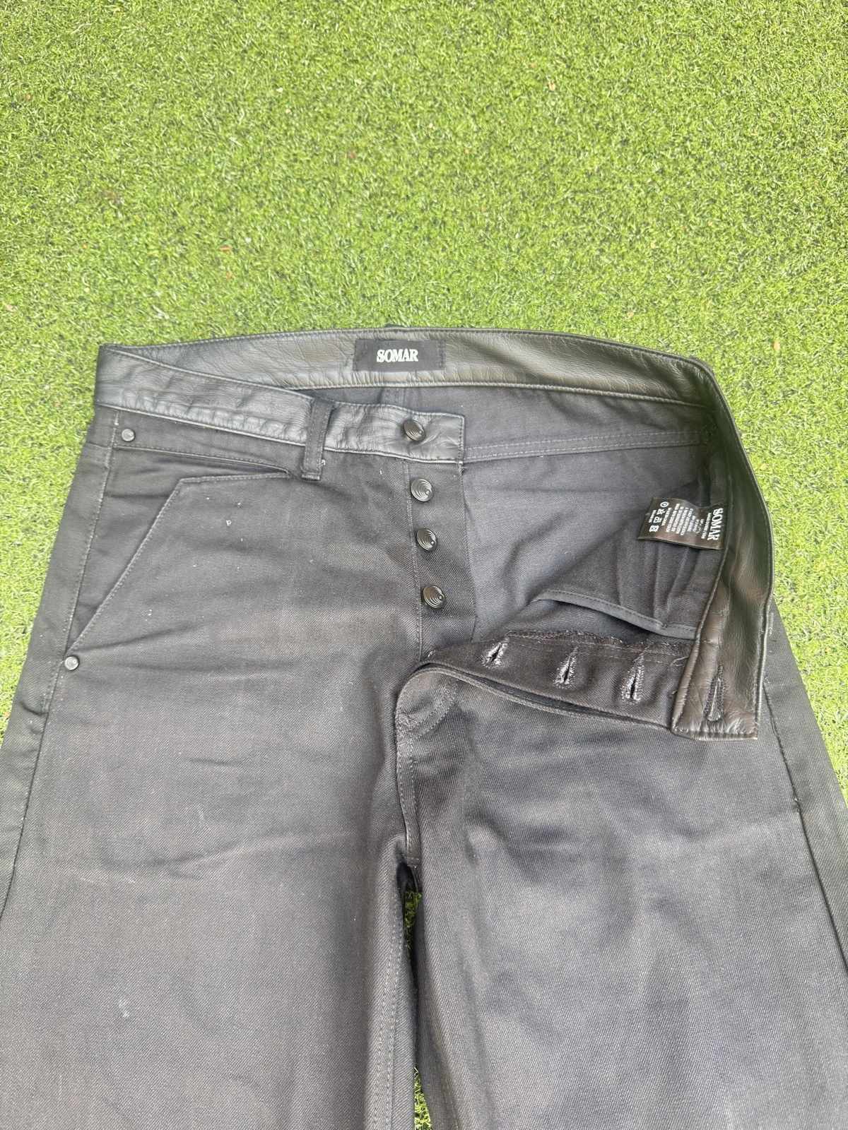 Somar SOMAR AHAB DENIM JEANS (RAW) Leather Waistband Size US 30 / EU 46 - 3 Thumbnail