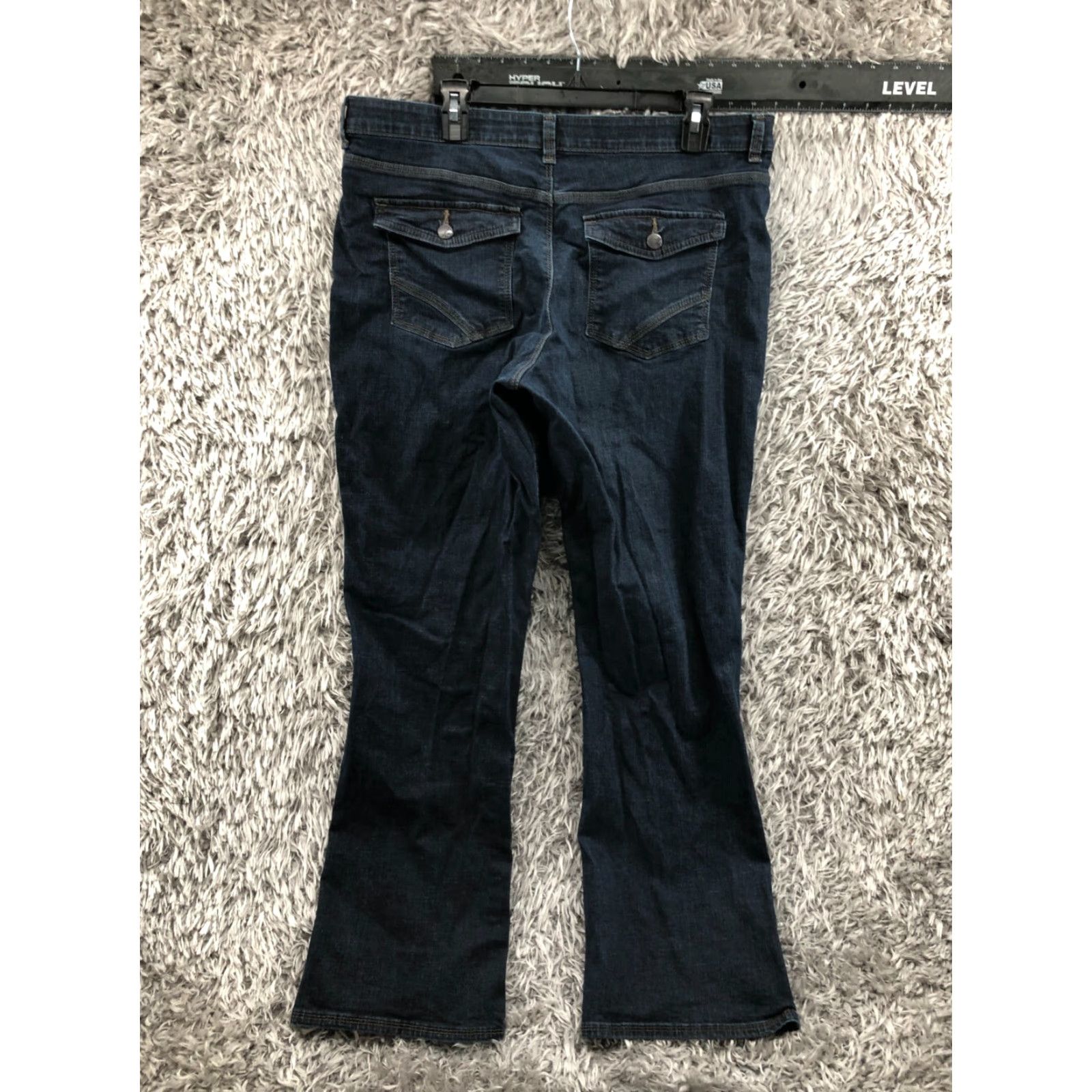 Lee Lee Jeans Bootcut Womens Size 18 31in Inseam Dark Wash Blue Stretch Regular Waist 36in Lee Sinfully Soft Size 40" / US 18 - 5 Thumbnail