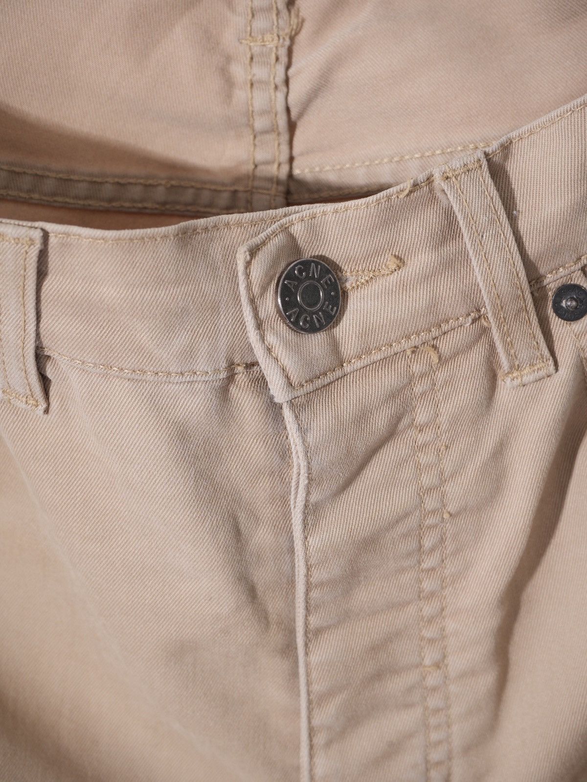 Acne Studios Acne Studios Roc Ups Beige Cotton Pants Trousers 32 Size US 32 / EU 48 - 6 Thumbnail