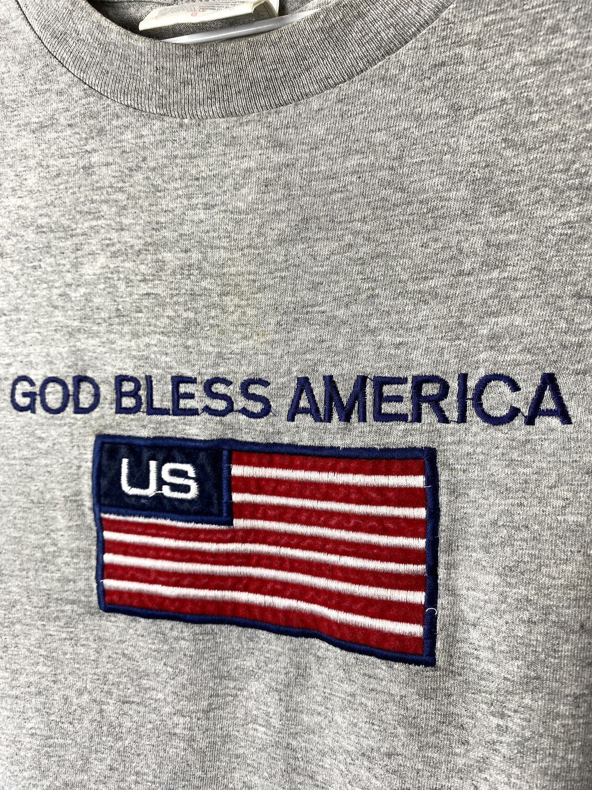 Vintage 1990’s Vintage God Bless America T Shirt Size US L / EU 52-54 / 3 - 3 Thumbnail