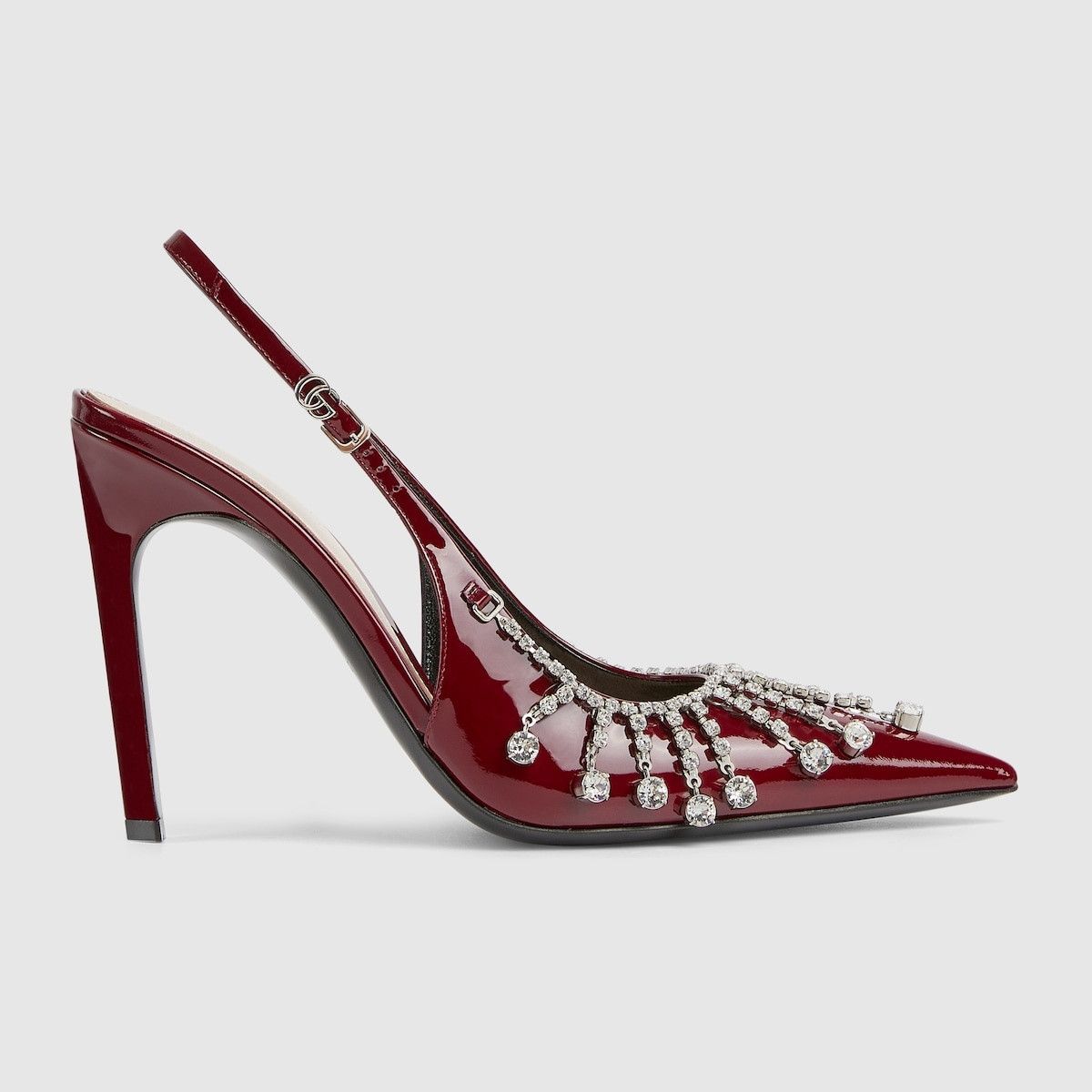 oc11z1025 Pumps With Crystal Chain in Ancora Red