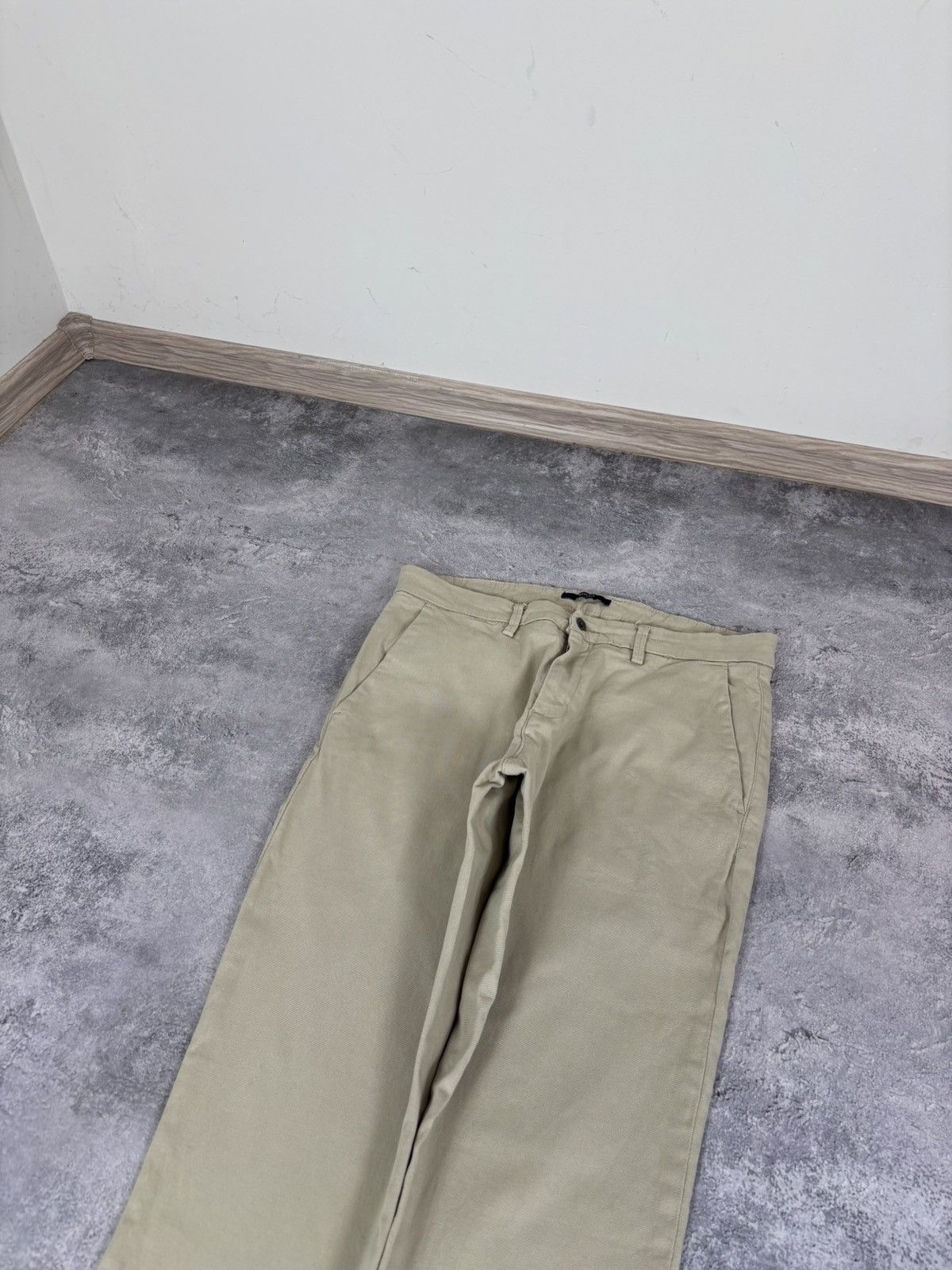 Boggi Boggi Milano Men’s Beige Chino Pants Trousers Cotton Blend Size US 32 / EU 48 - 4 Thumbnail