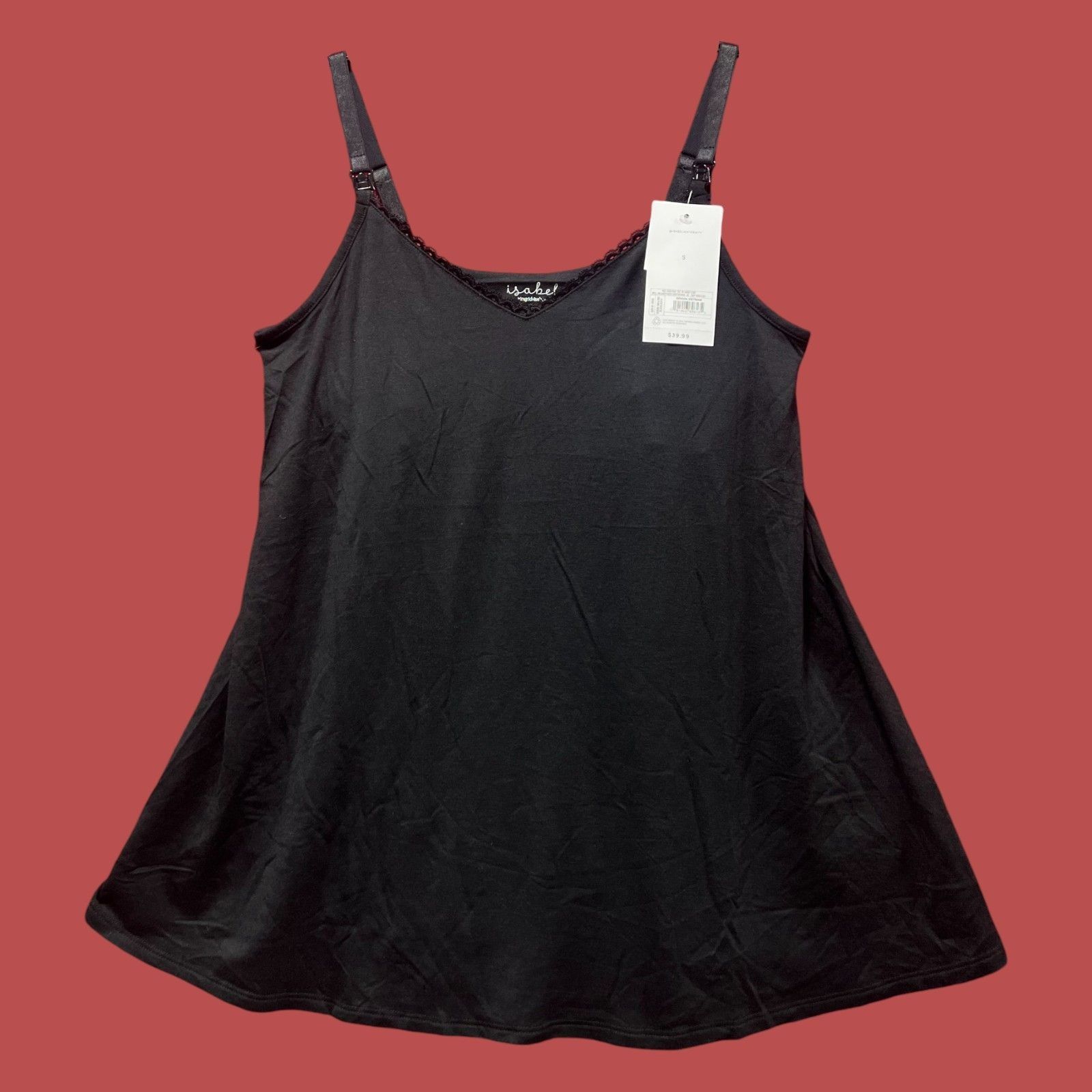 Other Isabel Maternity - Nursing Maternity Pajama Tank Top - Black Size ONE SIZE - 4 Thumbnail