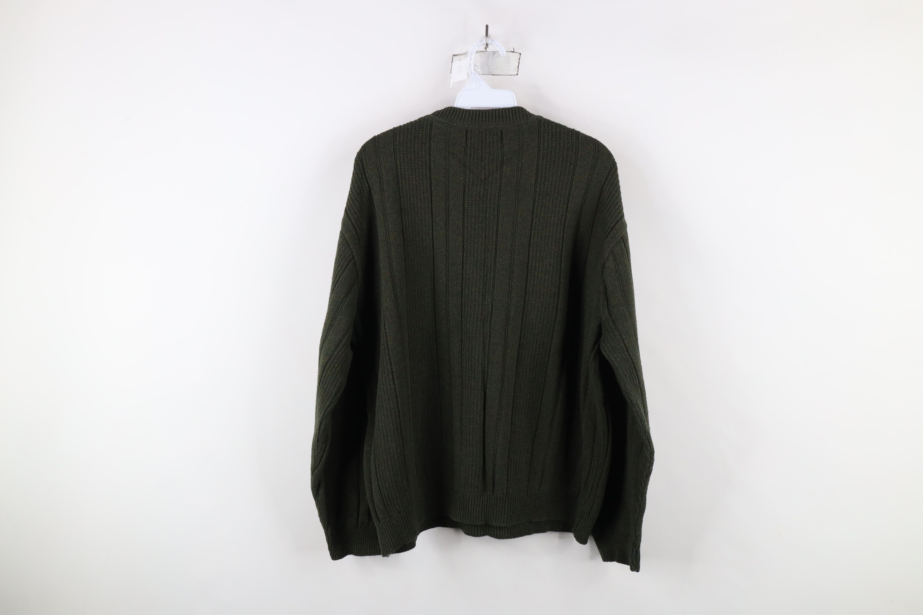 Vintage Vintage 90s Streetwear Fleece Ribbed Knit Crewneck Sweater Size US XL / EU 56 / 4 - 6 Thumbnail