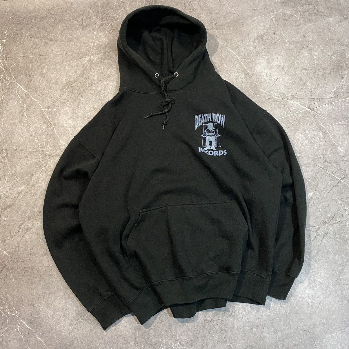 Band Tees VINTAGE DEATH ROW RECORDS BIG LOGO HOODIE 00s Size US XL / EU 56 / 4 - 6 Thumbnail