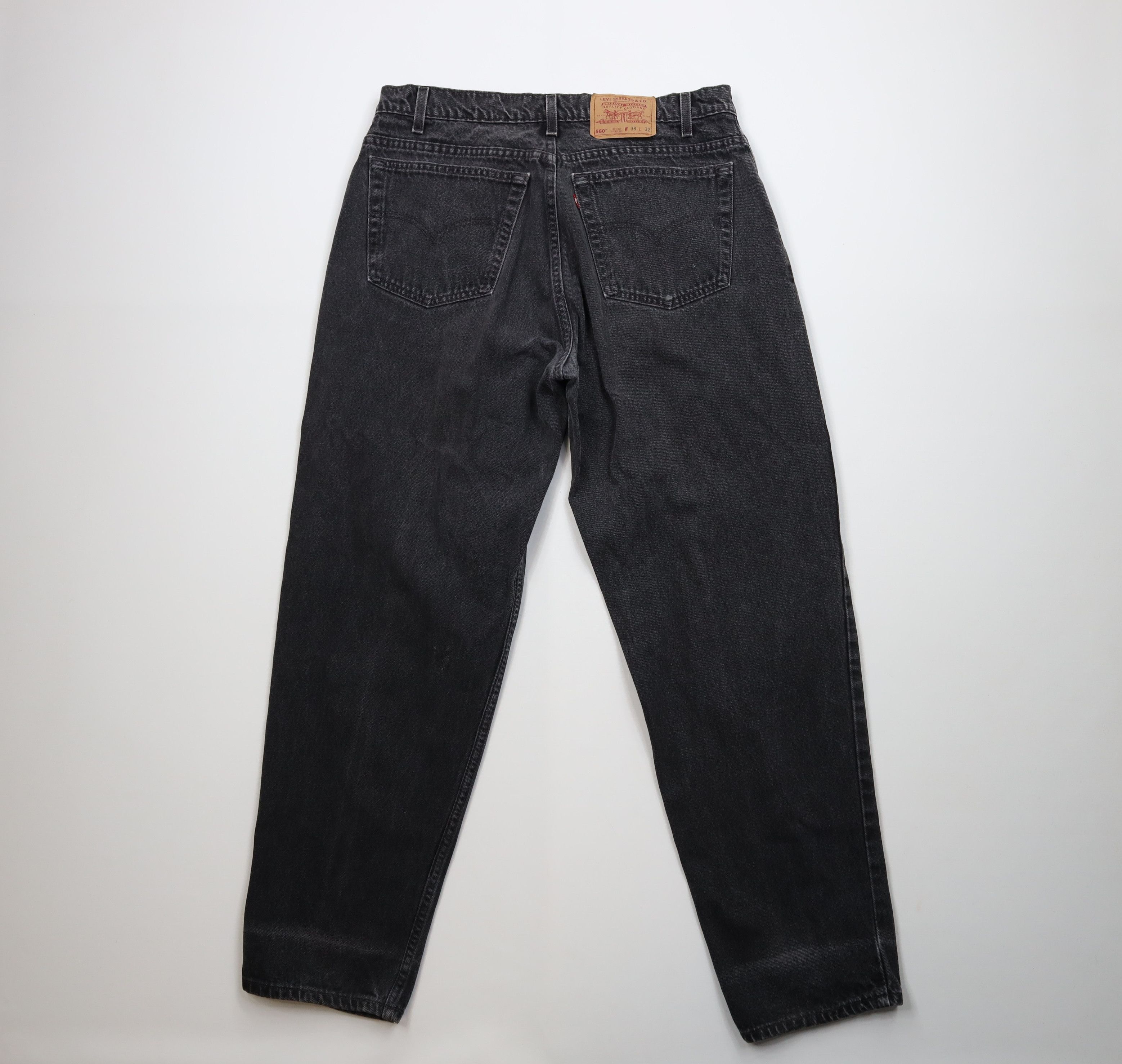 Levi's Vintage 90s Levis 560 Tapered Leg Denim Jeans Black USA Size US 38 / EU 54 - 11 Thumbnail