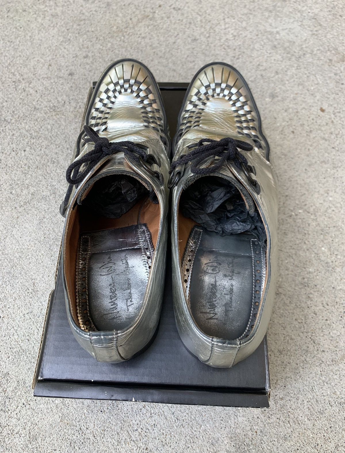 Number (N)ine Number (N)ine SS04 Silver Derby Shoes Size US 9 / EU 42 - 6 Thumbnail