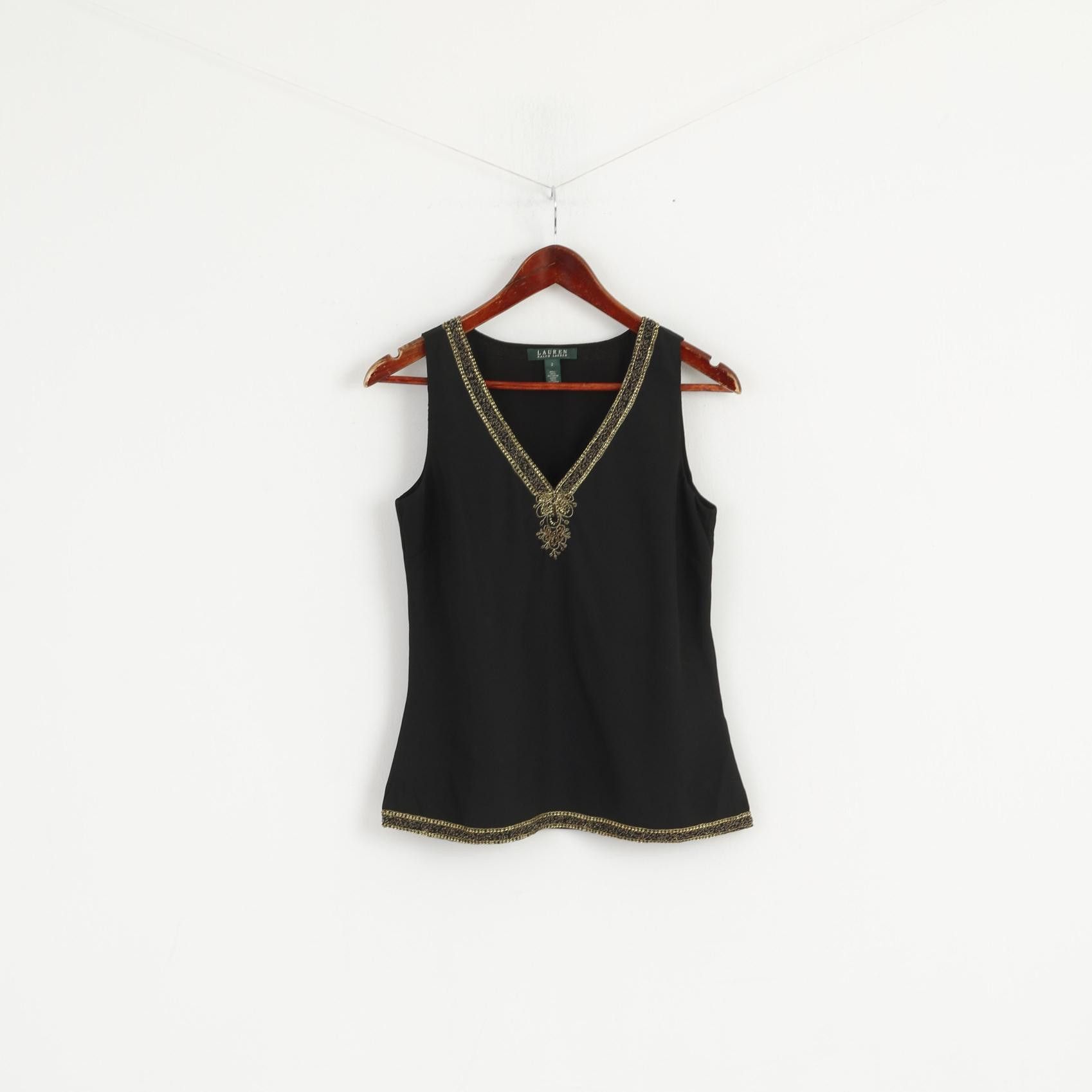 Ralph Lauren Lauren Ralph Lauren Women 2 S Shirt Black Soft 7061 Size S / US 4 / IT 40 - 2 Thumbnail