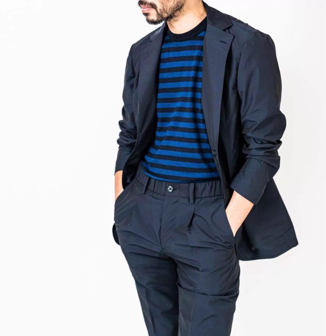 Ring Jacket Ring jacket Navy 44 Wool/Nylon Suit Size 44R - 1 Thumbnail