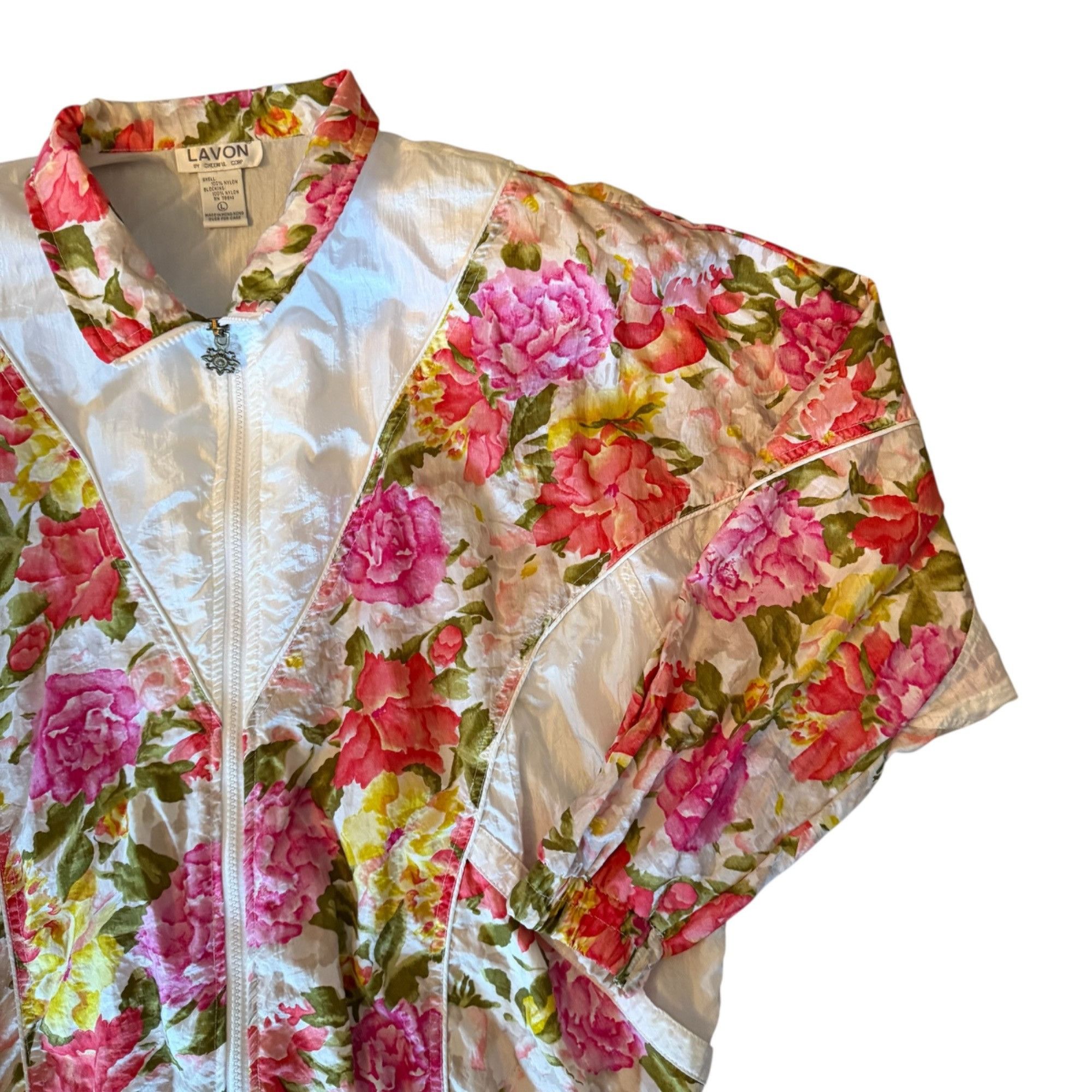 Vintage Vintage Lavon Novelty Spring Floral Print Windbreaker Size L / US 10 / IT 46 - 3 Thumbnail