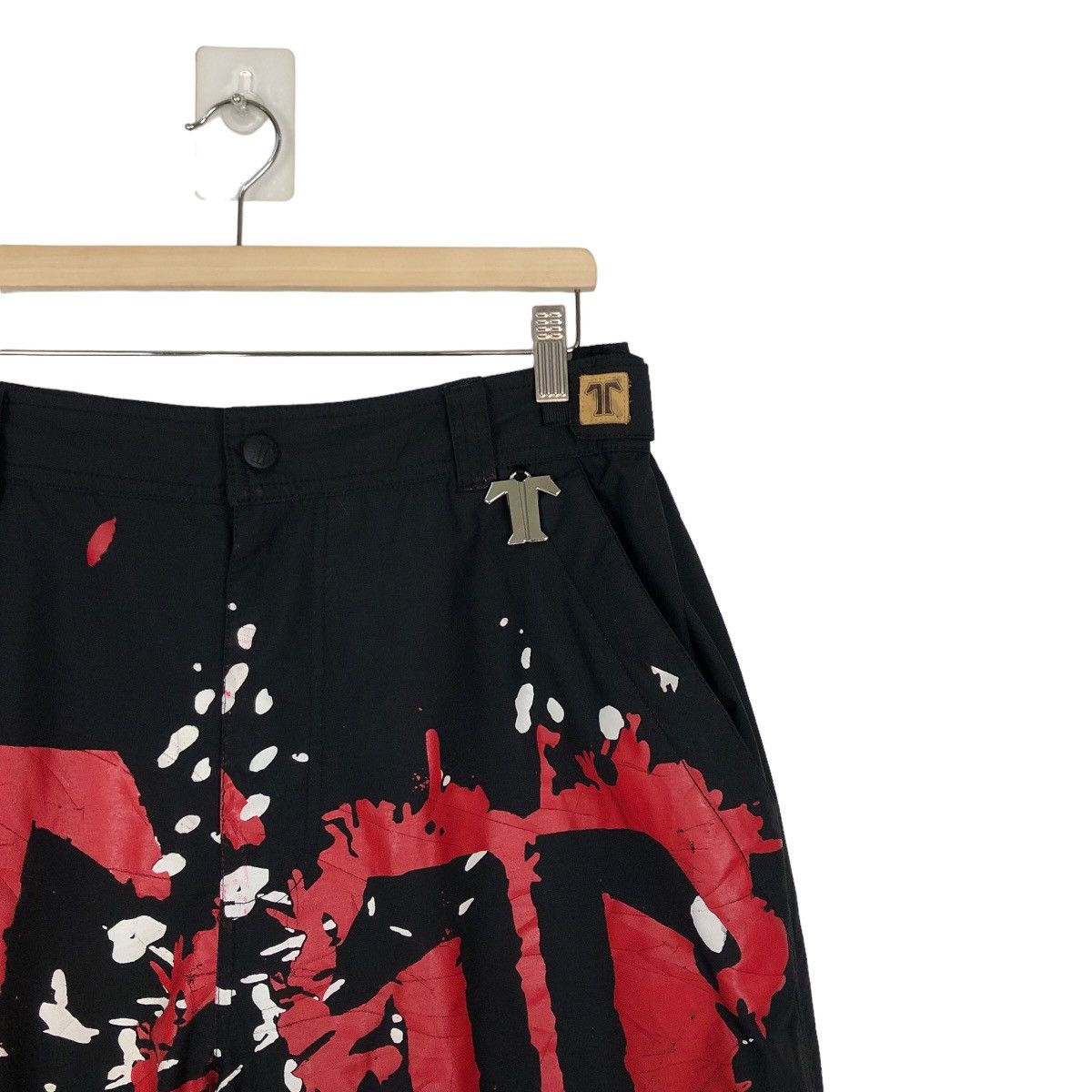 Japanese Brand 🔥OVERSIZED SKI PANTS PUNK DESIGN OVER PRINT Size US 31 - 4 Thumbnail