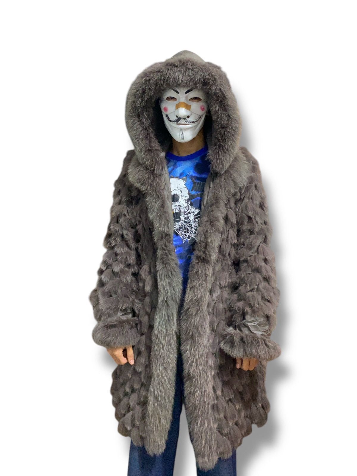 14th Addiction × Japanese Brand × Le Grande Bleu (L.G.B.) 2000s - Japanese Coat Faux Fur Like LGB Size M / US 6-8 / IT 42-44 - 1 Thumbnail